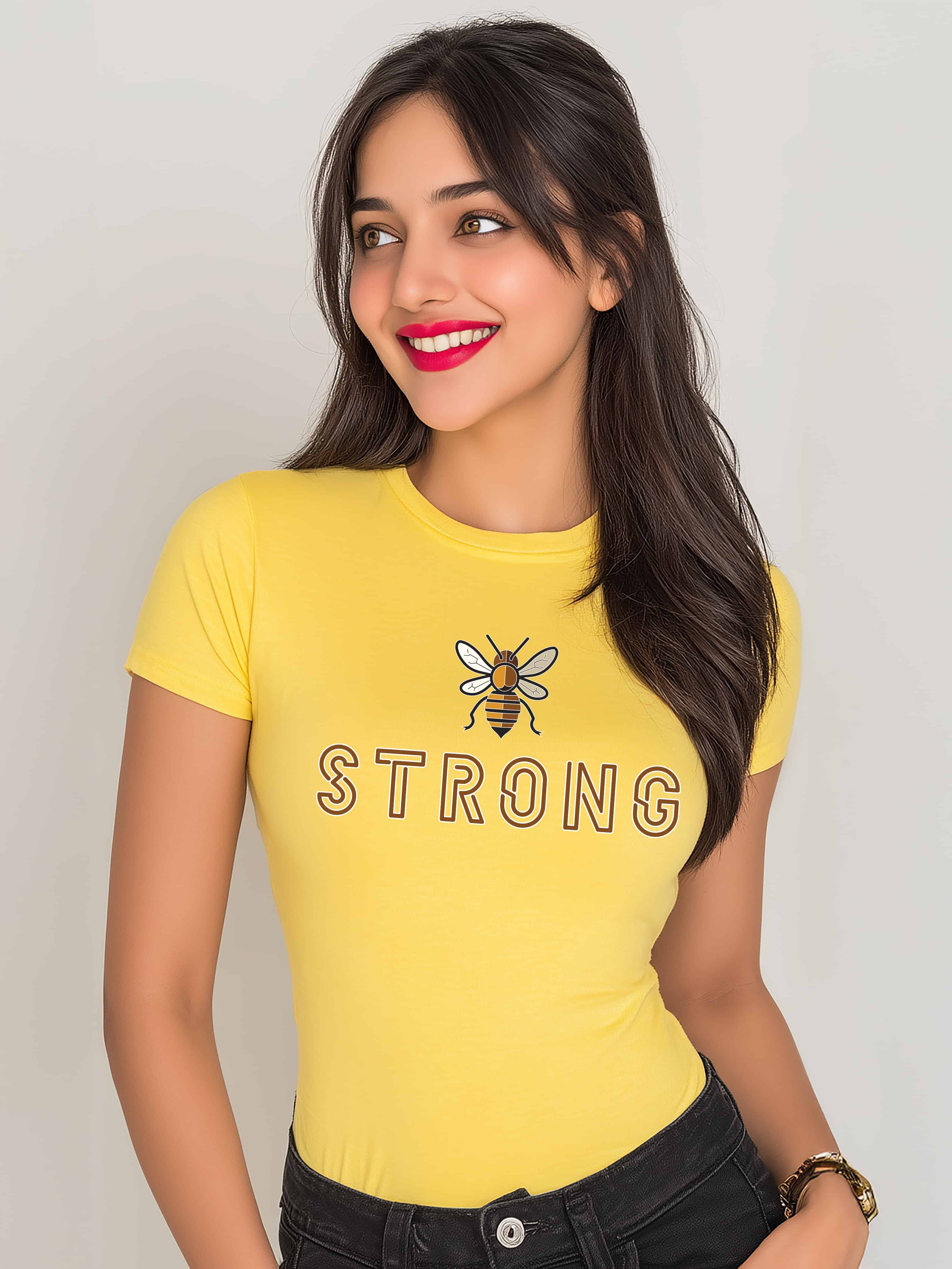 'Be Strong' Cotton Women's T-Shirt