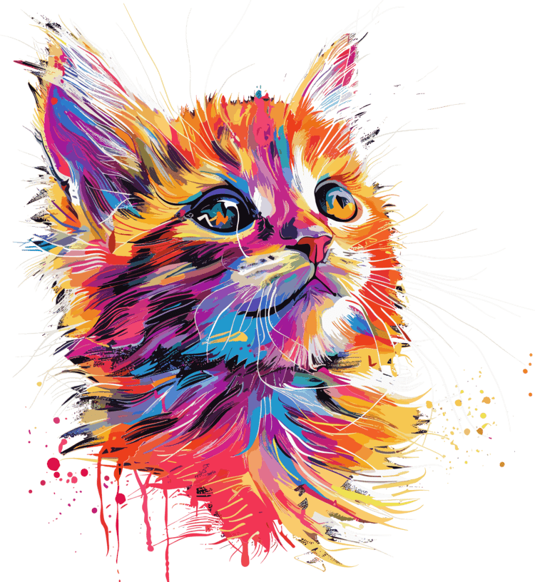 Adorable Cat Design Women's Cotton T-shirt for cat lovers