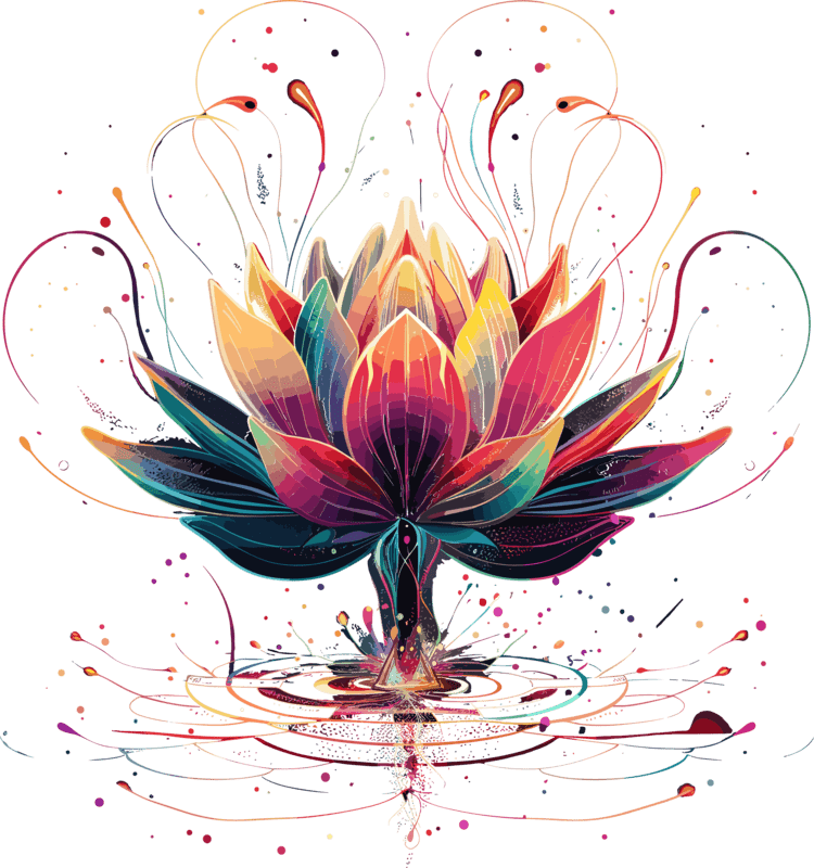Blooming Lotus design Holi special t shirt for women
