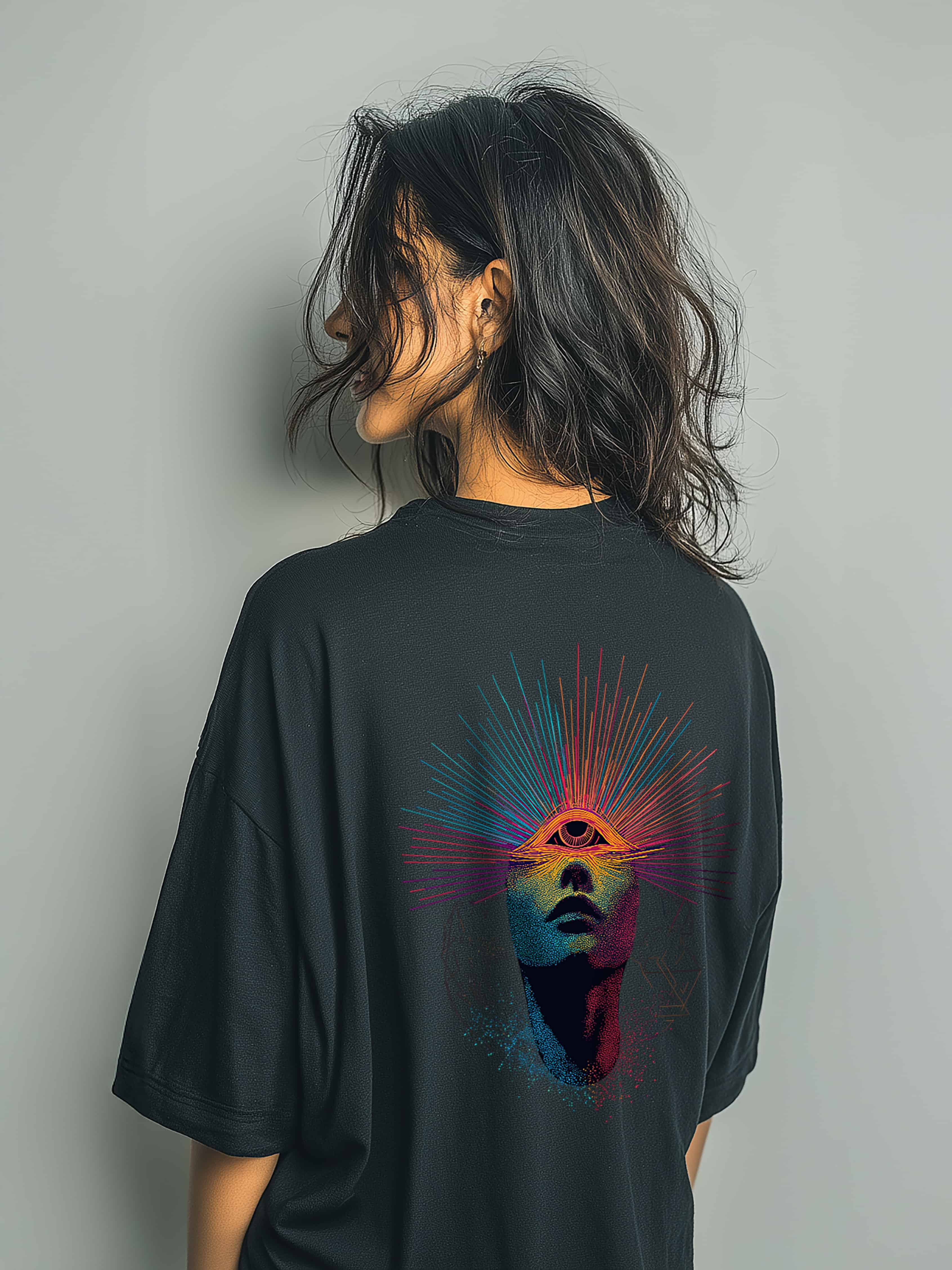 Cosmic Third Eye Oversized Cotton Tee