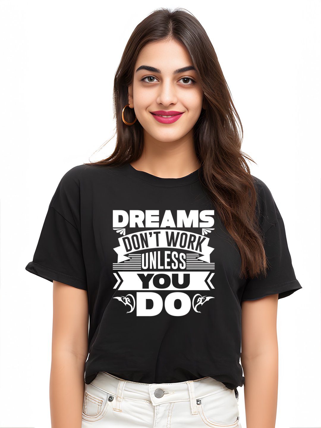 Dreams Don't Work Women's Oversized Cotton T-Shirt
