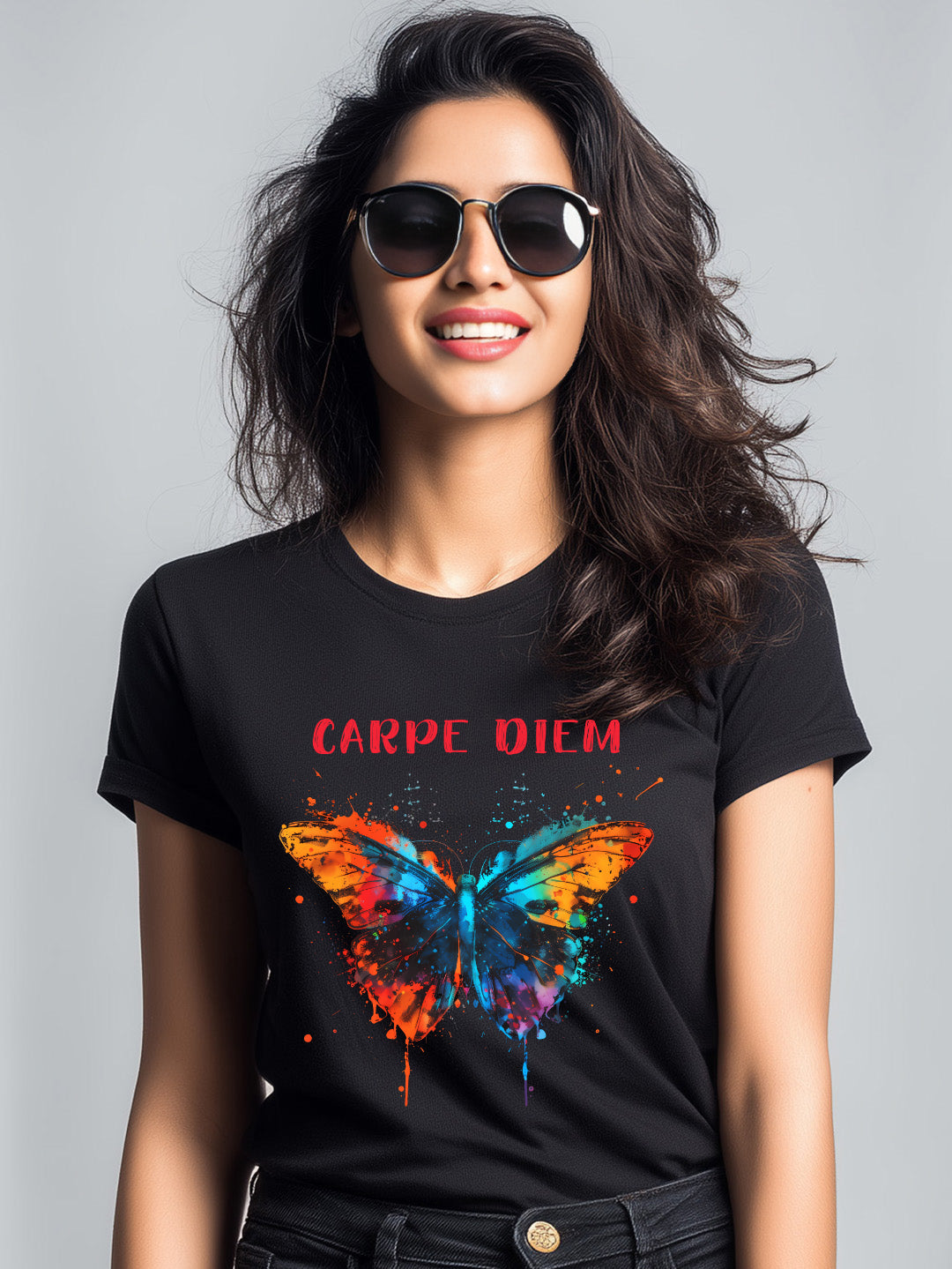 Butterfly Splash Premium  Cotton Tshirt