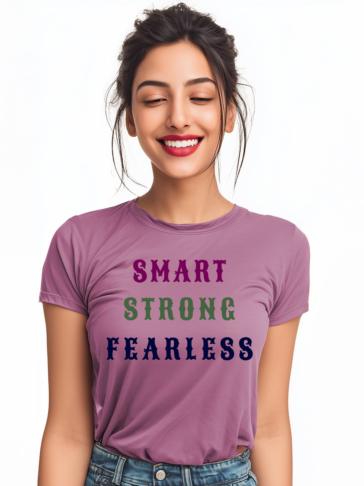 "Smart, Strong, Fearless" Women's Cotton T-Shirt