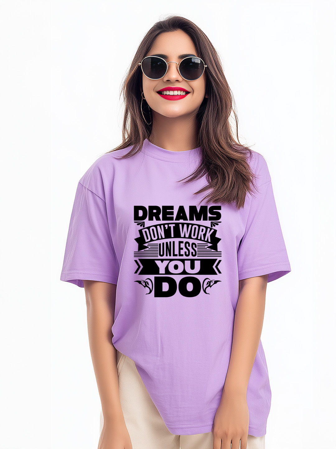 Dreams Don't Work Women's Oversized Cotton T-Shirt