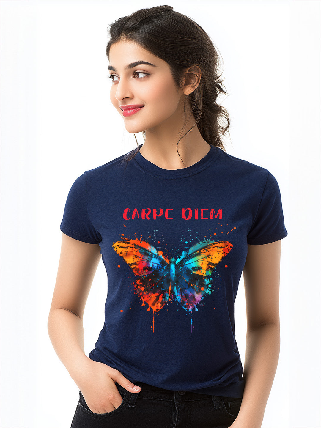 Butterfly Splash Premium  Cotton Tshirt