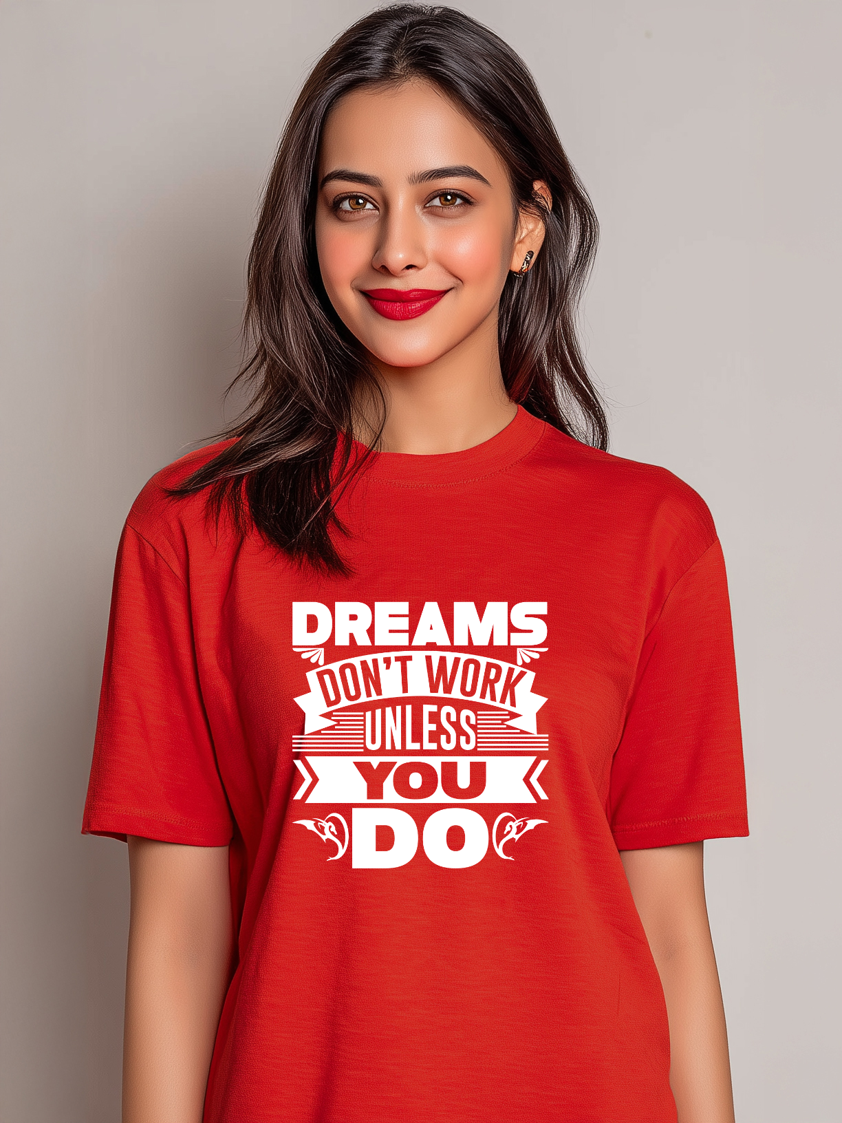 Dreams Don't Work Women's Oversized Cotton T-Shirt