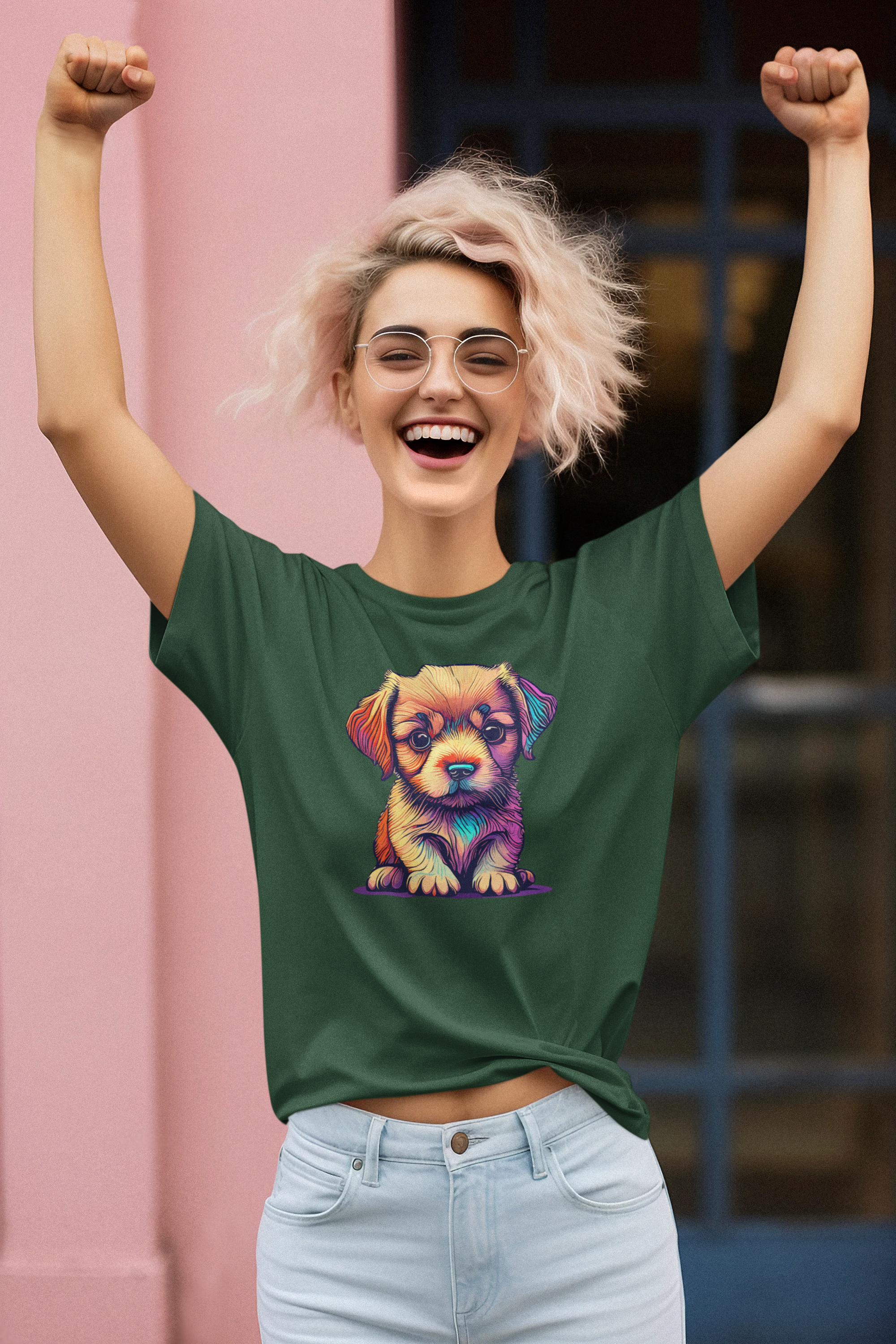 Dog lovers choice Women's T-Shirt with Adorable Puppy design