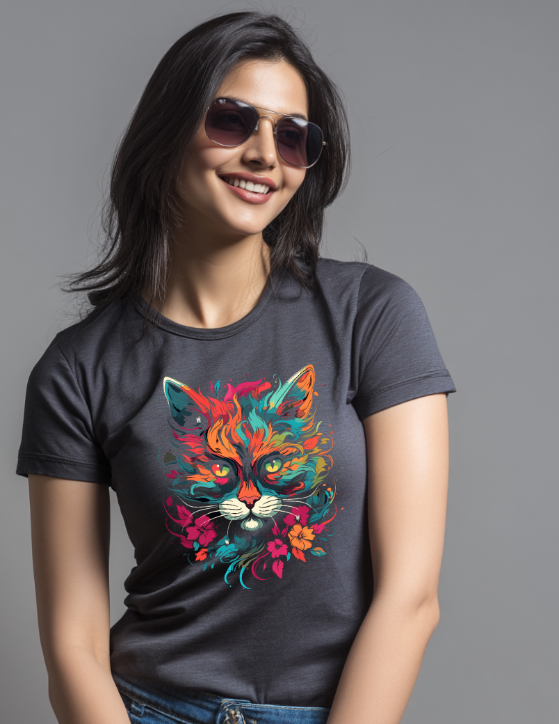 Mystic Cat Vibes – Airweev Graphic Tee for Women