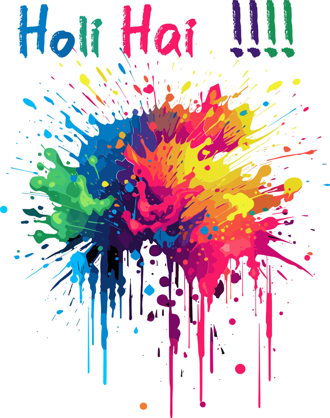 Celebrate holi with 'Holi Hai' Holi special Cotton T-Shirt for women