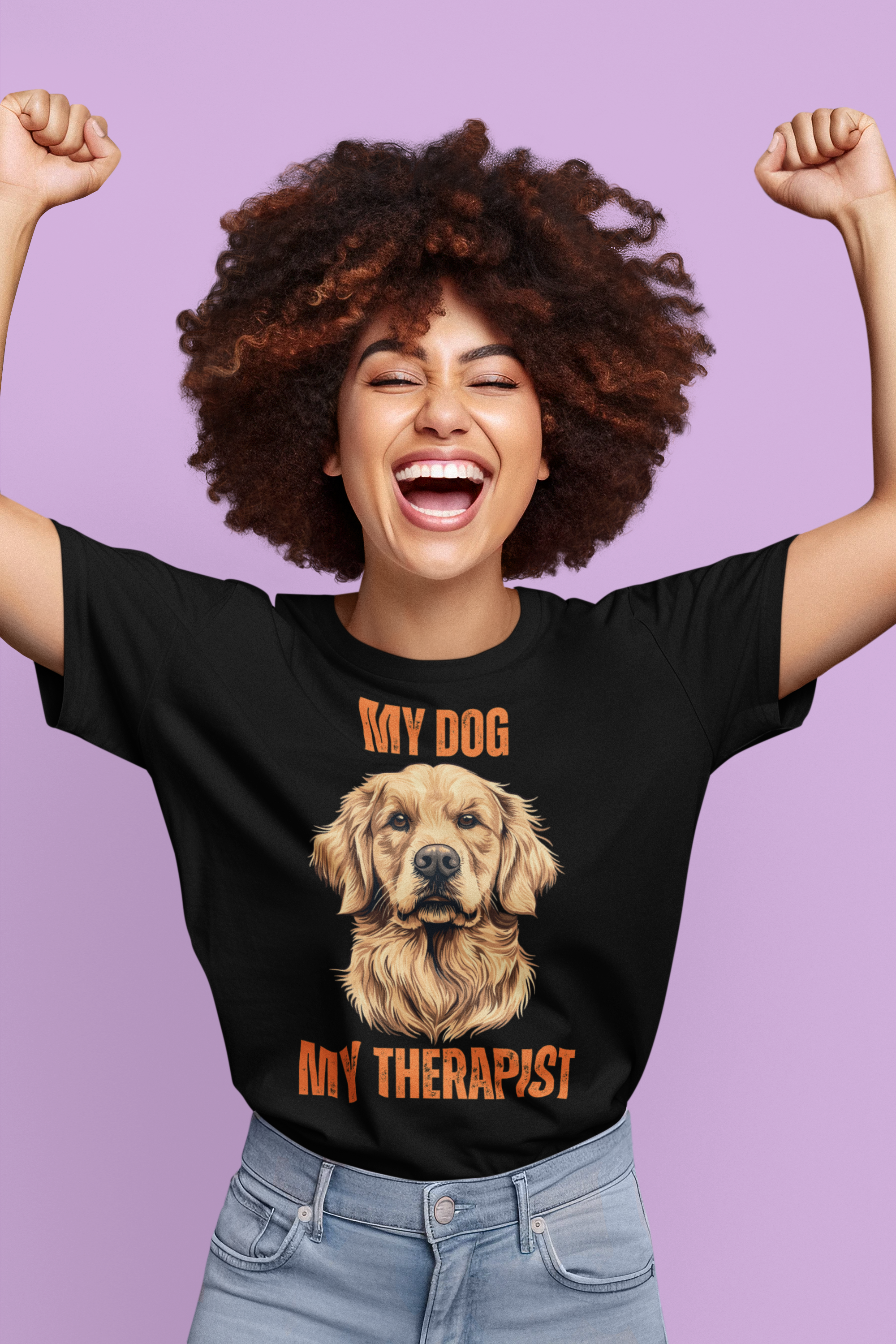 My Dog, My Therapist | Women's Graphic Cotton Tee