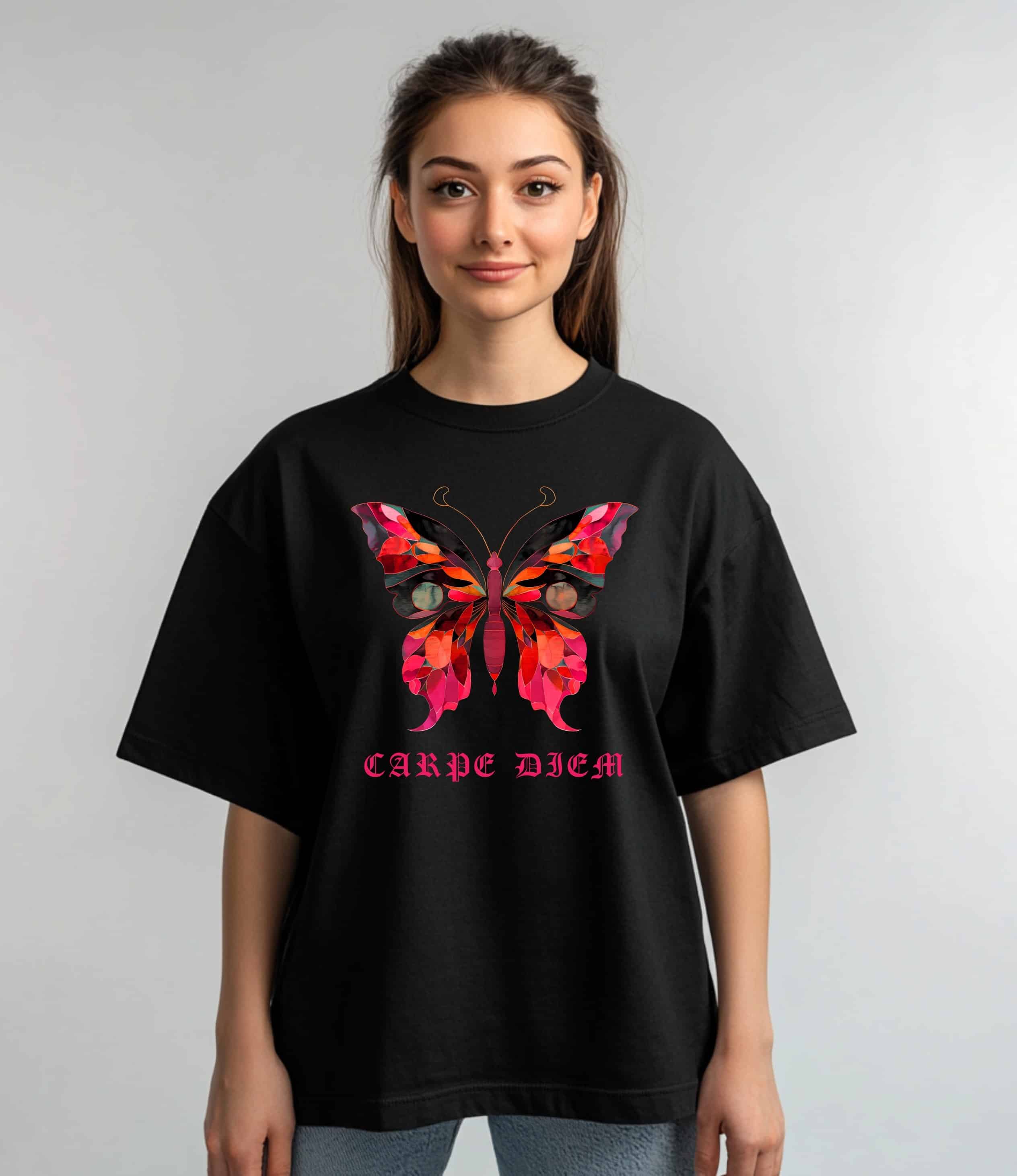Butterfly Gothic Grungestyle Premium Oversized Cotton Tshirt