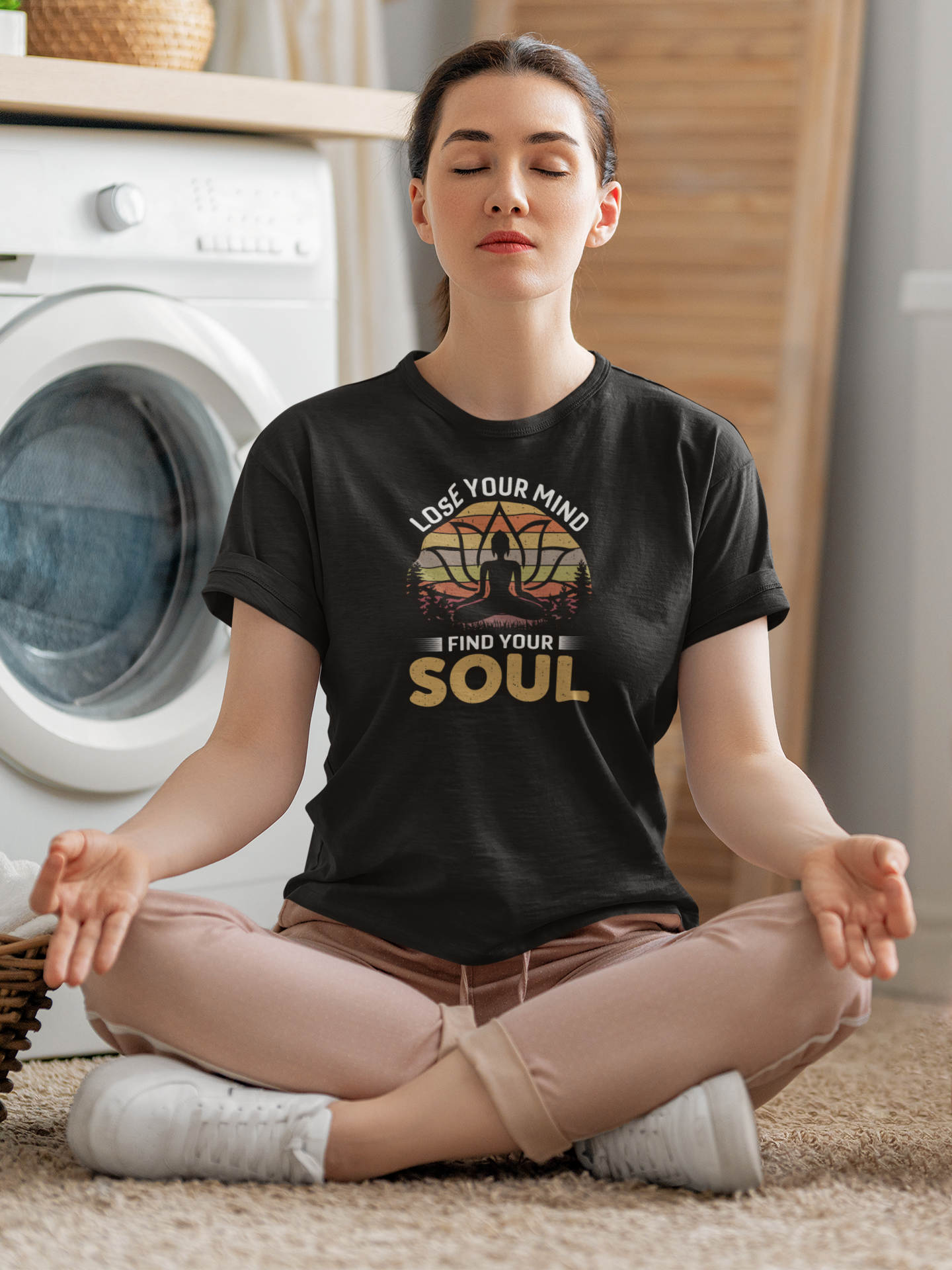 "Lose Your Mind, Find Your Soul"  Women's Cotton  T-Shirt