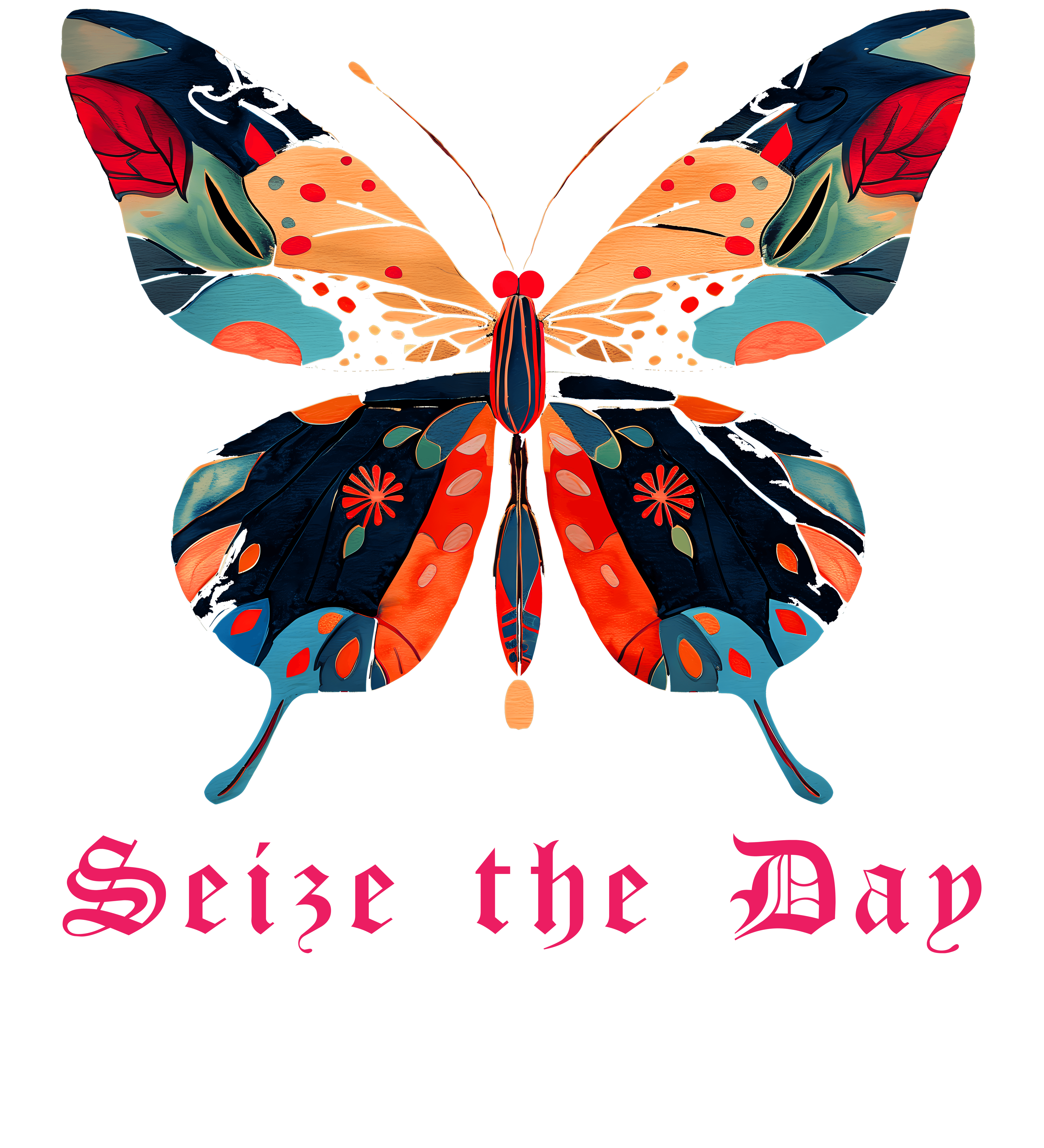 Butterfly Colorful Gothic Premium Oversized Cotton Tshirt