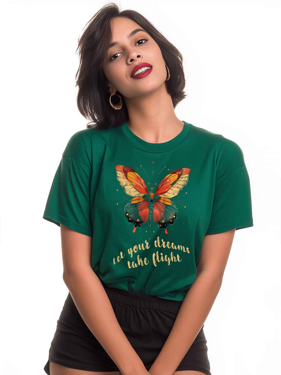 Butterfly Artwork Watercolor Premium Oversized Cotton Tshirt