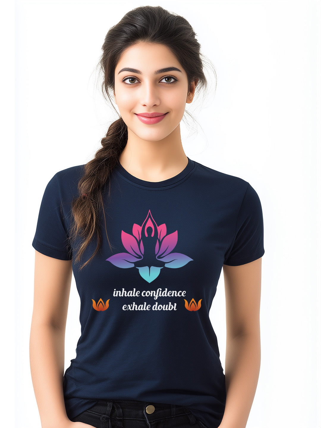 "Inhale Confidence, Exhale Doubt" Women's Cotton T-Shirt