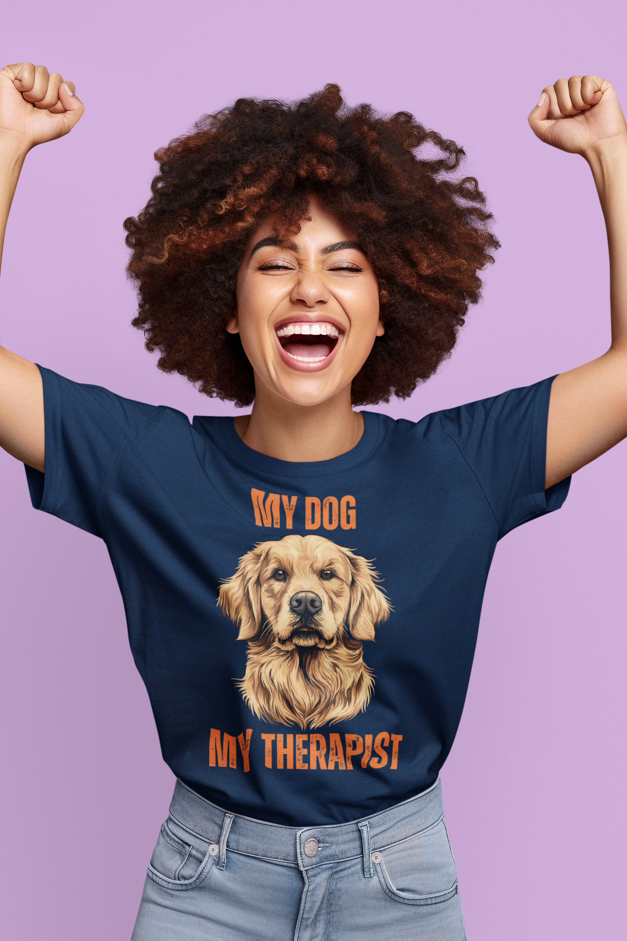My Dog, My Therapist | Women's Graphic Cotton Tee