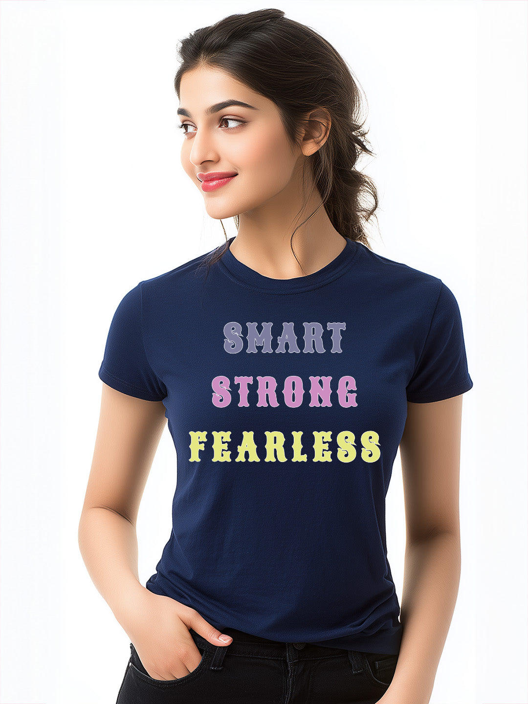 "Smart, Strong, Fearless" Women's Cotton T-Shirt