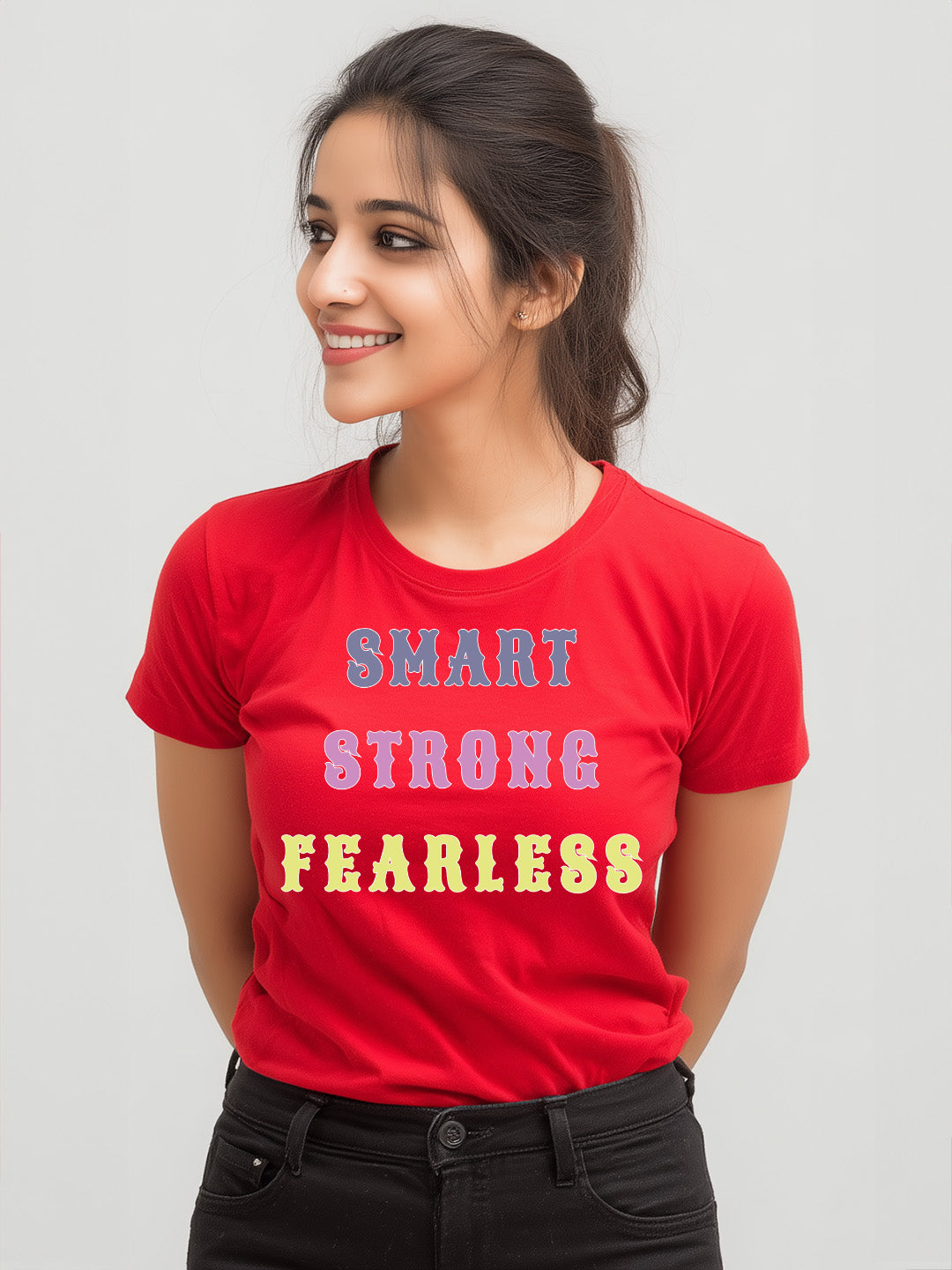 "Smart, Strong, Fearless" Women's Cotton T-Shirt