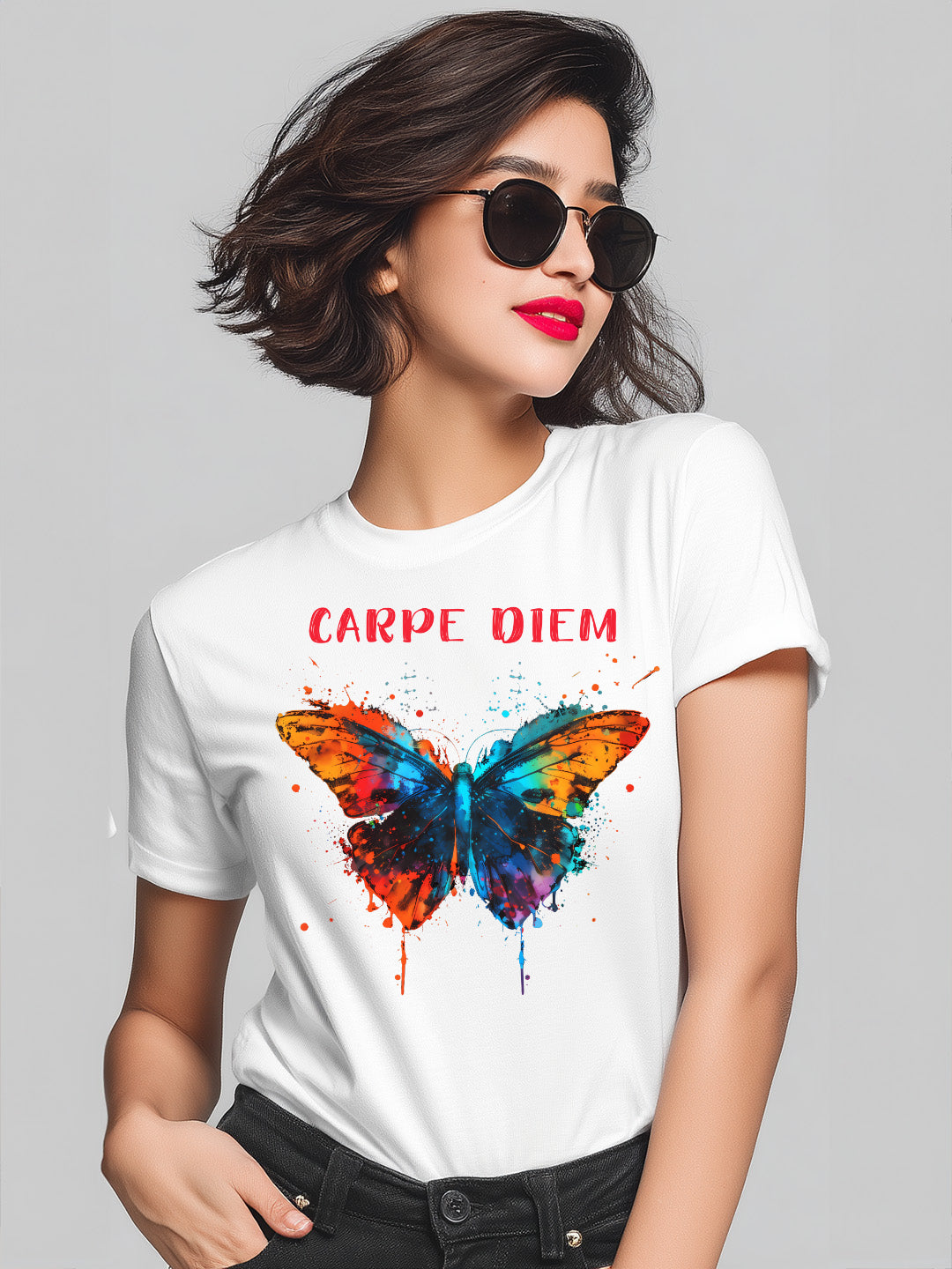 Butterfly Splash Premium  Cotton Tshirt