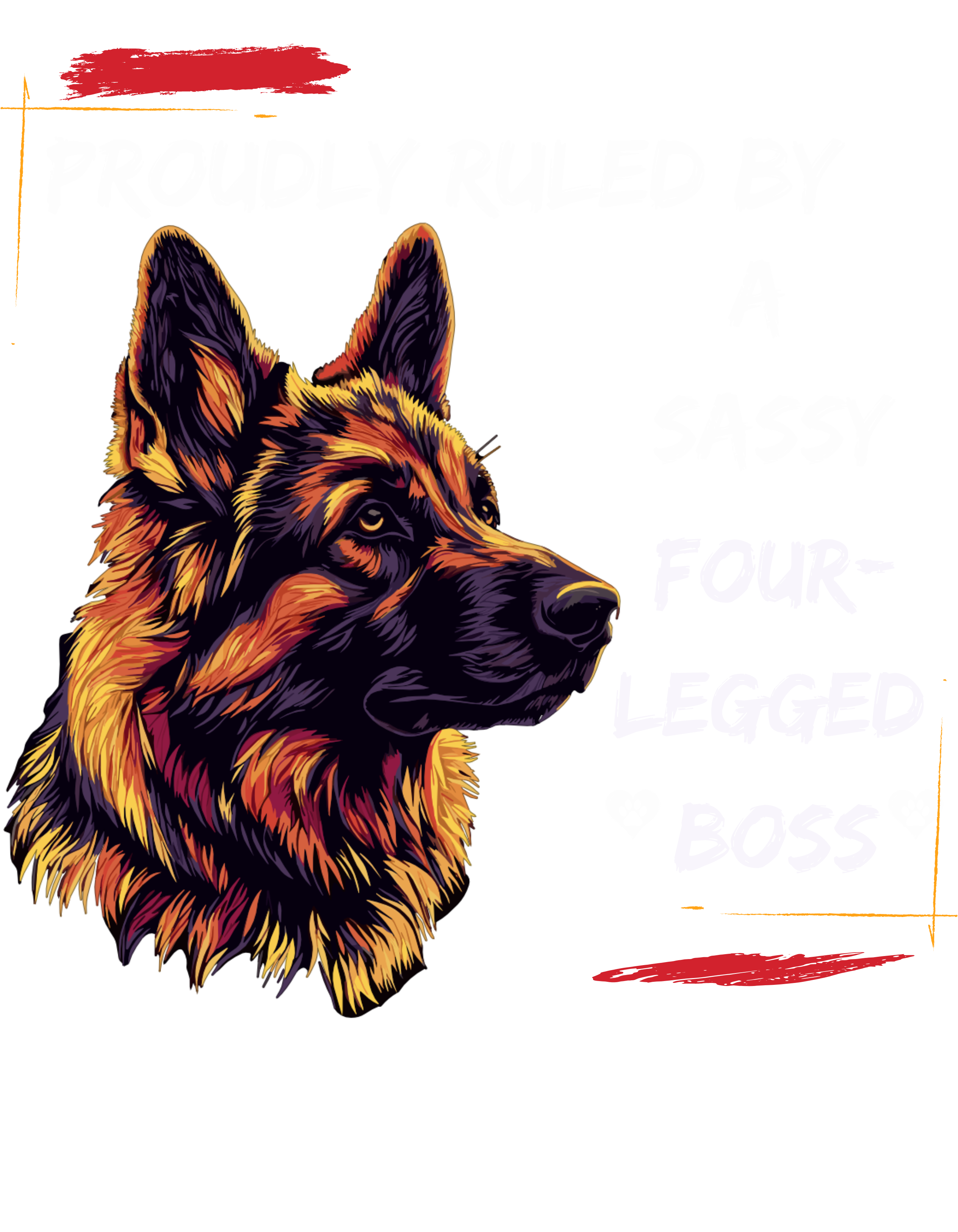 Proudly Ruled by a Sassy Four-Legged Boss Women's Oversized Cotton Tee