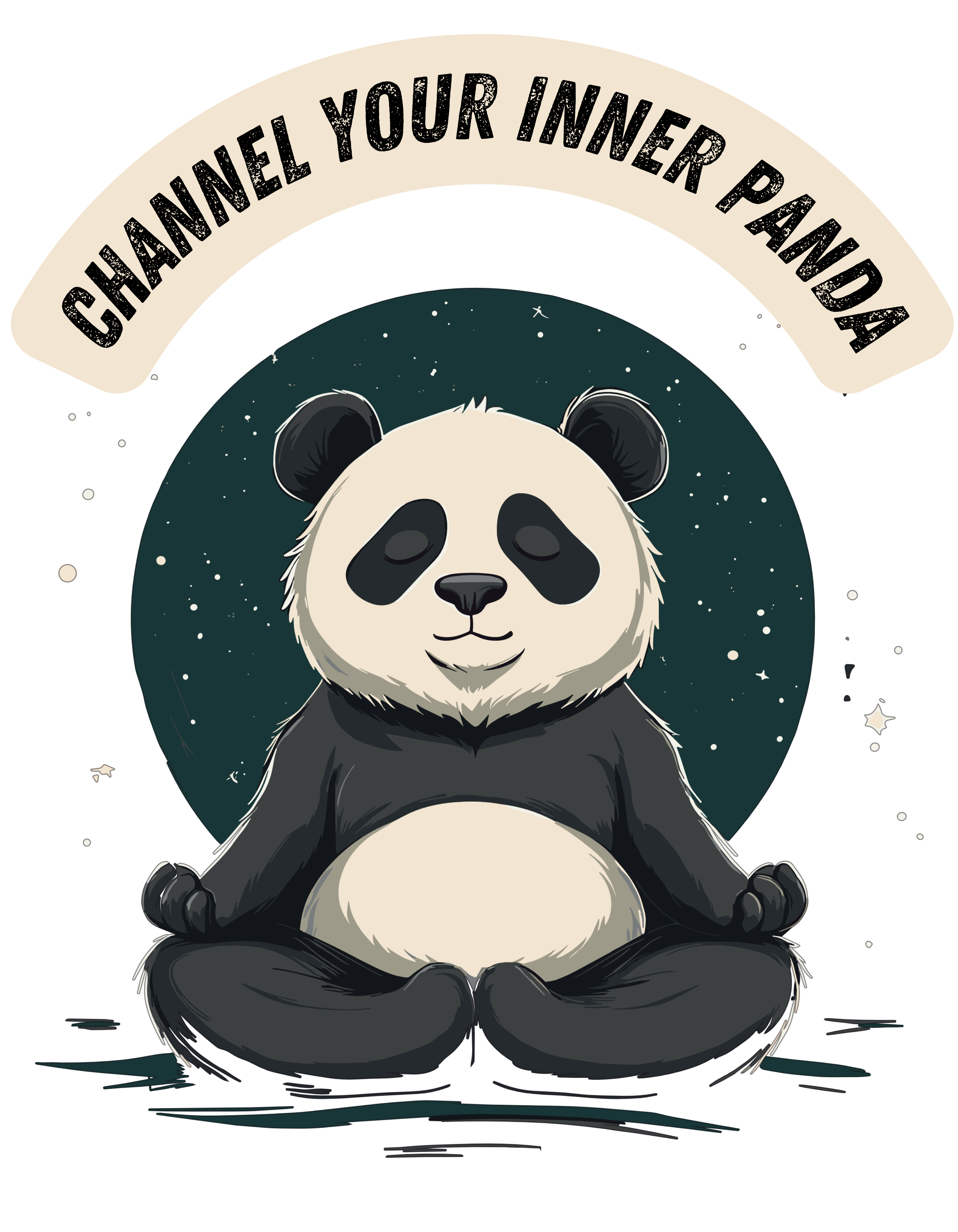 Channel Your Inner Panda T-Shirt | Oversized Women's Graphic Cotton T-Shirt