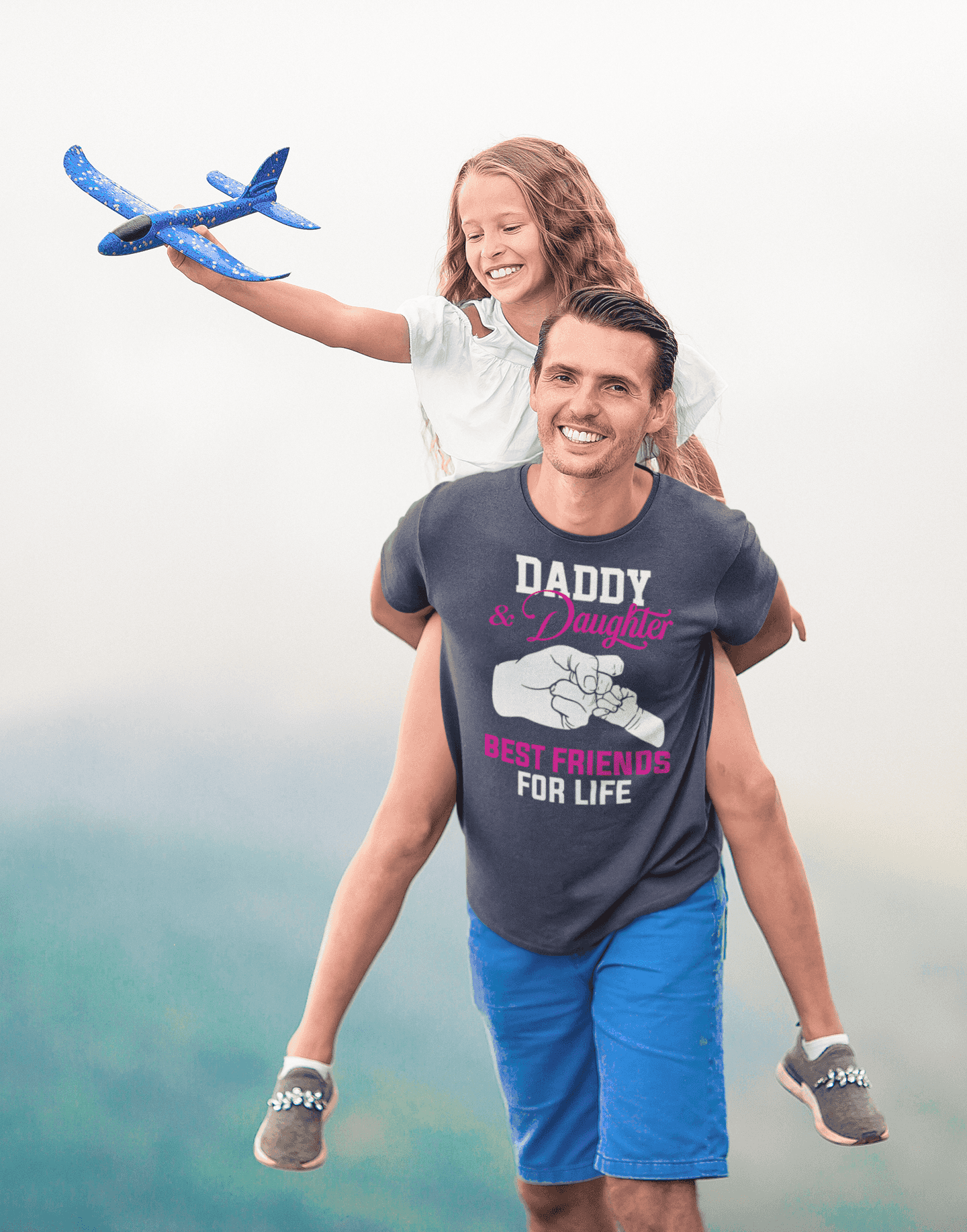 "Daddy & Daughter Best Friends for Life"   Father's Day Special  Men's Cotton Oversized T-Shirt