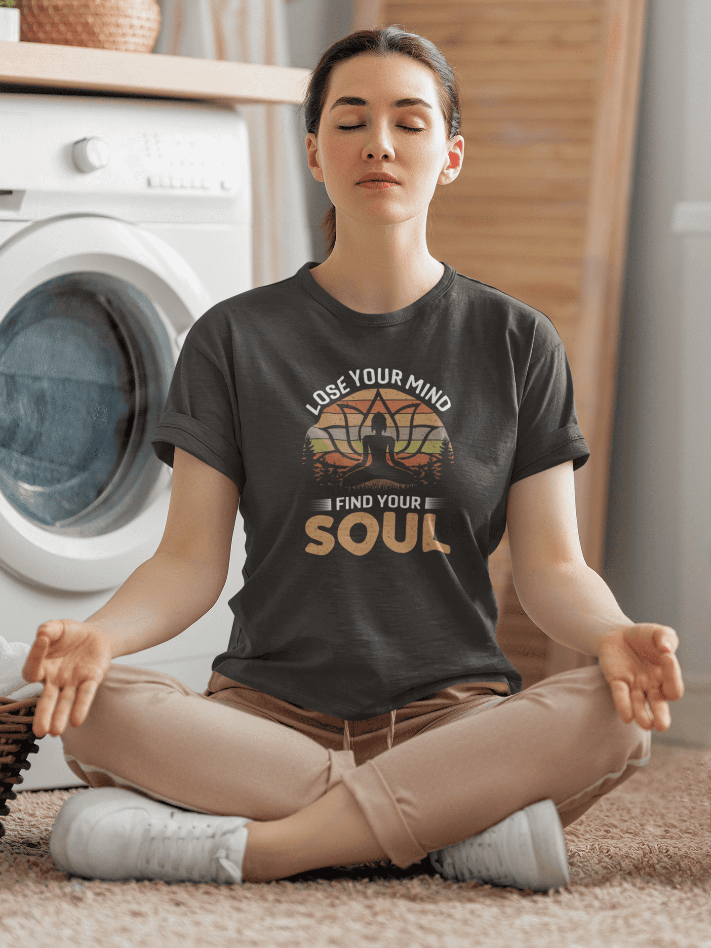 "Lose Your Mind, Find Your Soul"  Women's Cotton  T-Shirt