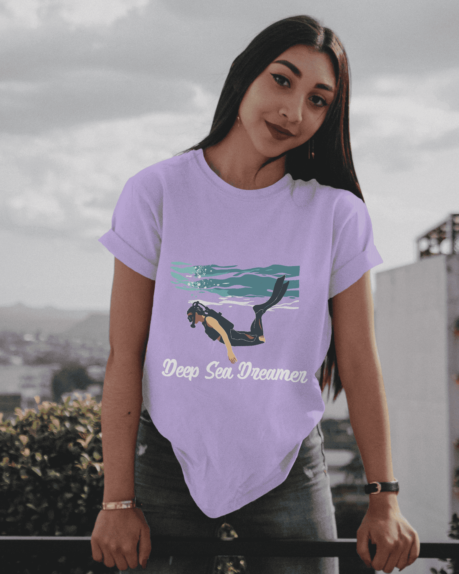 Deep Sea Dreamer Women's Graphic T-Shirt - Snorkeling/Scuba Diving