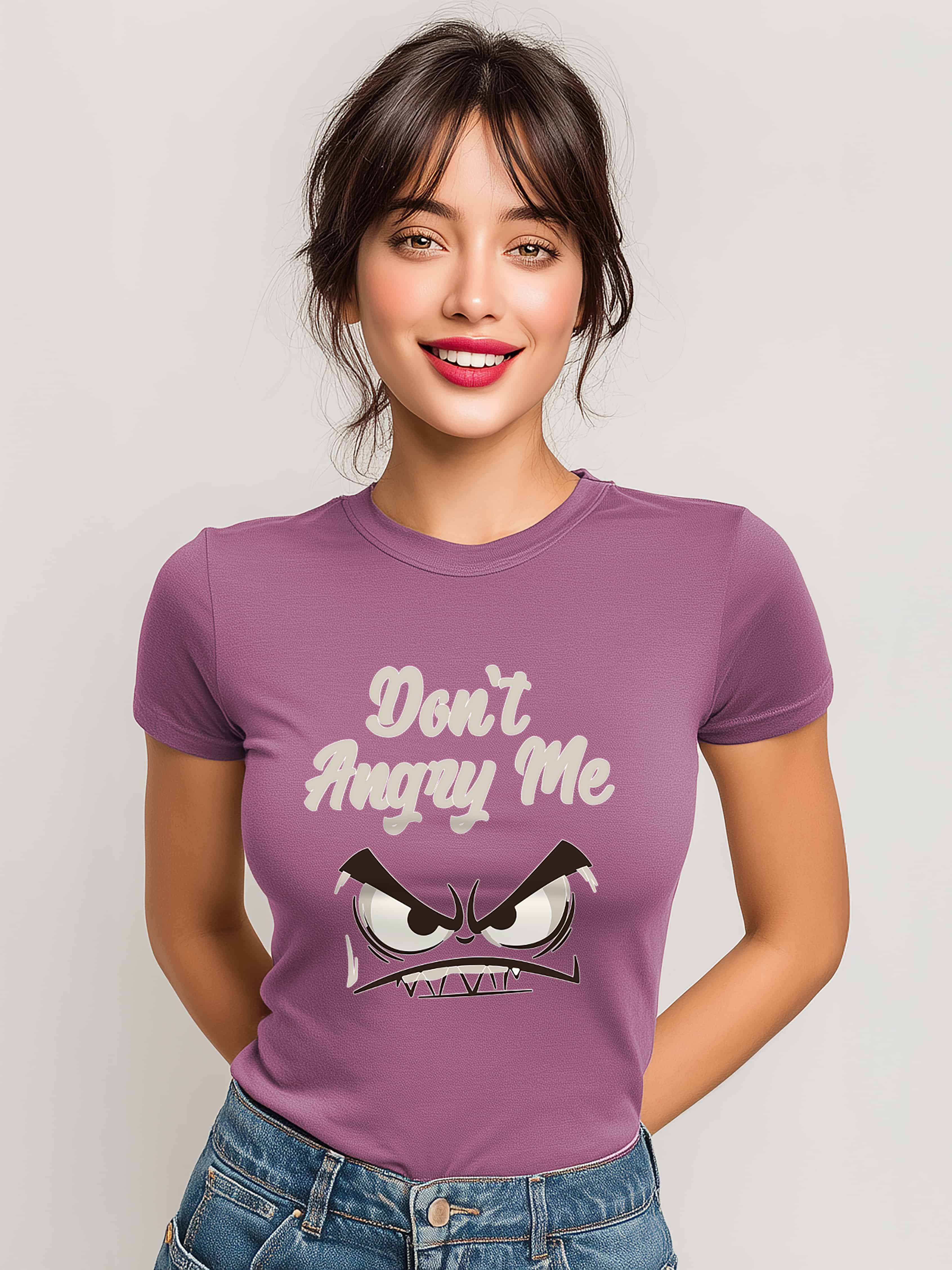 Don't Angry Me" Women's Cotton T-Shirt