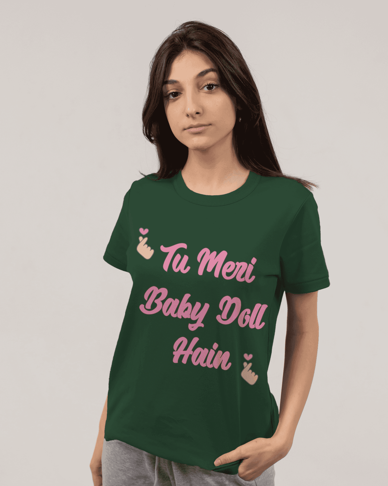 'Tu Meri Baby Doll Hai' Women's Cotton T-Shirt