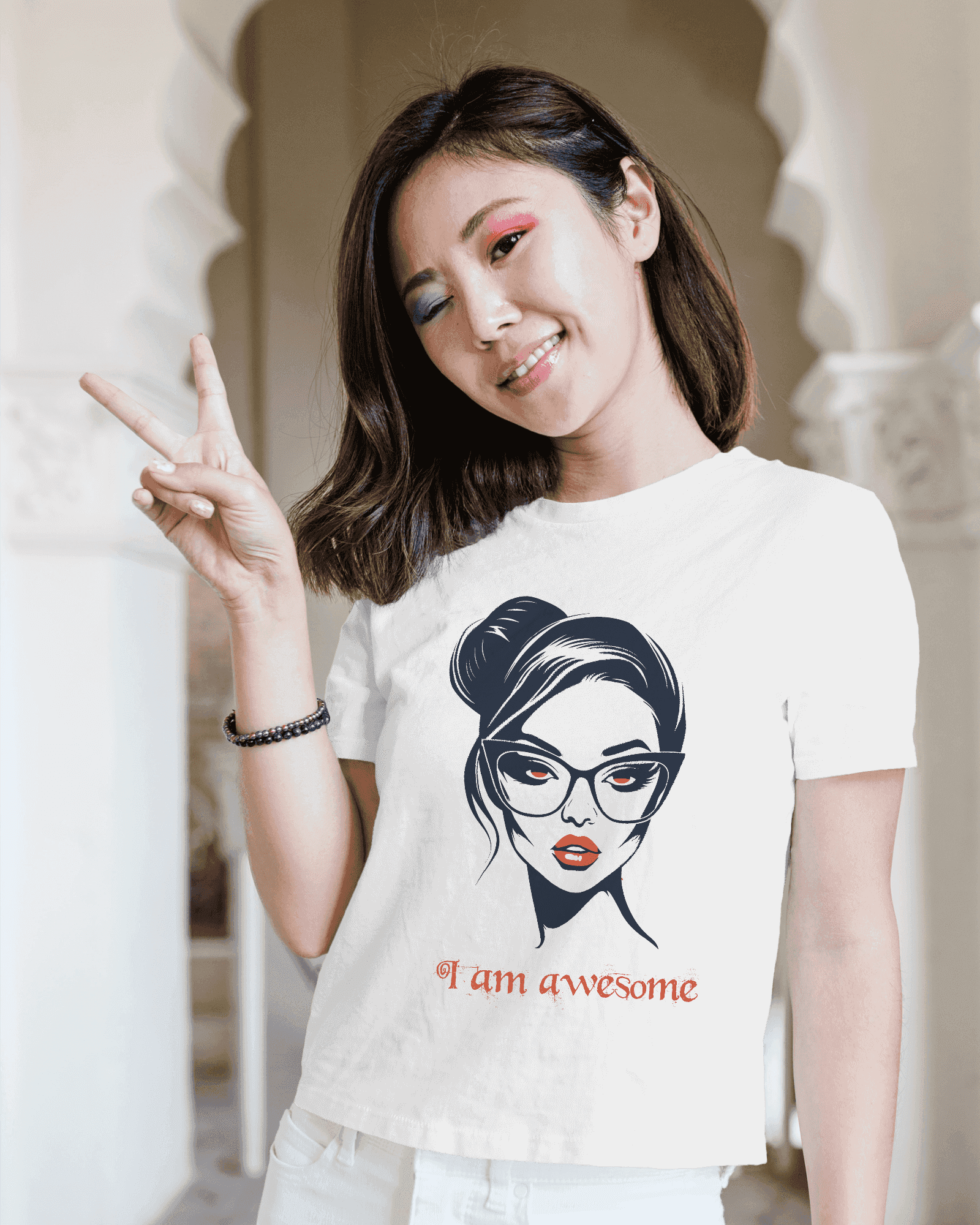 I Am Awesome Women's Empowerment Cotton T-Shirt