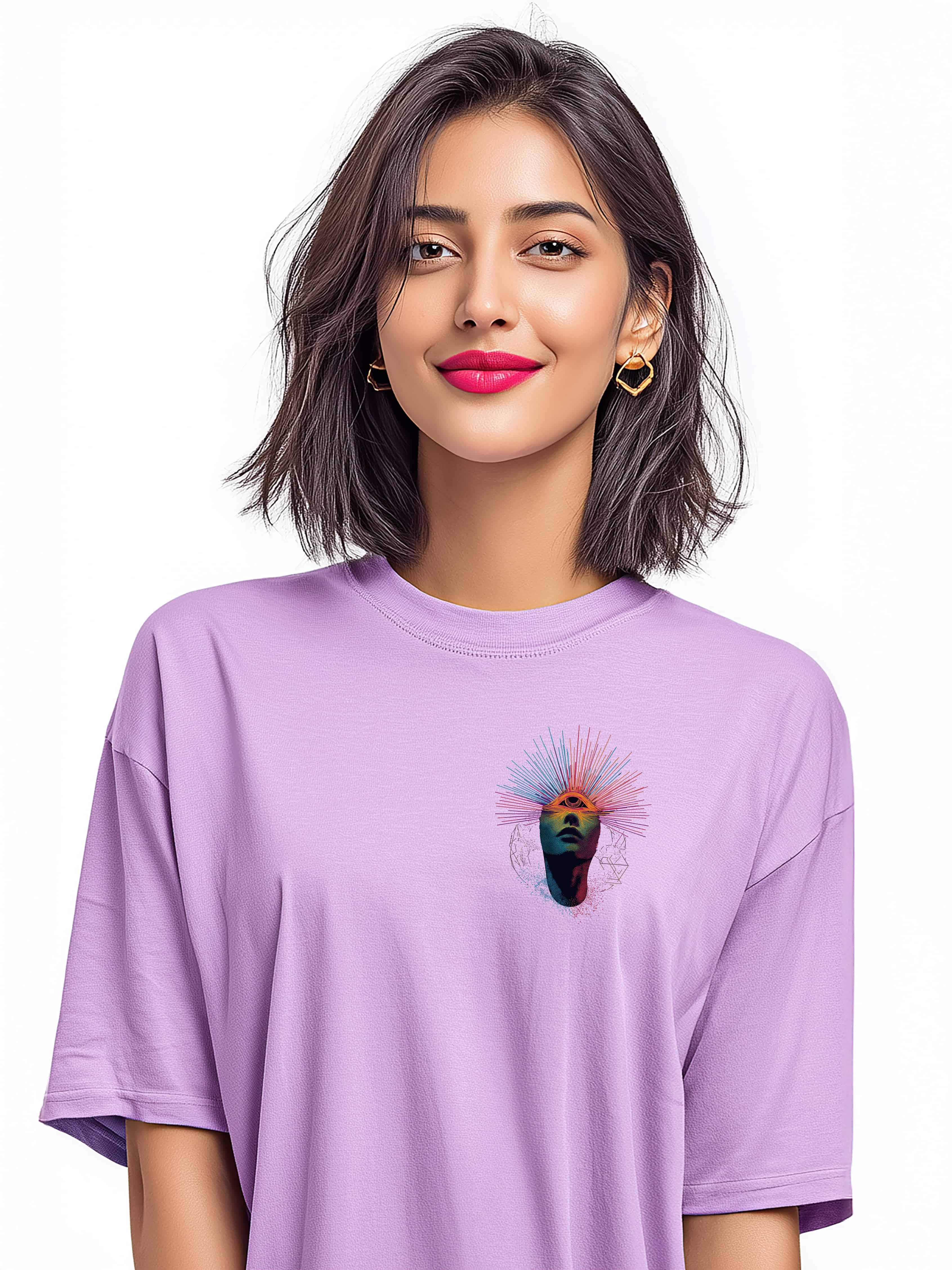 Cosmic Third Eye Oversized Cotton Tee