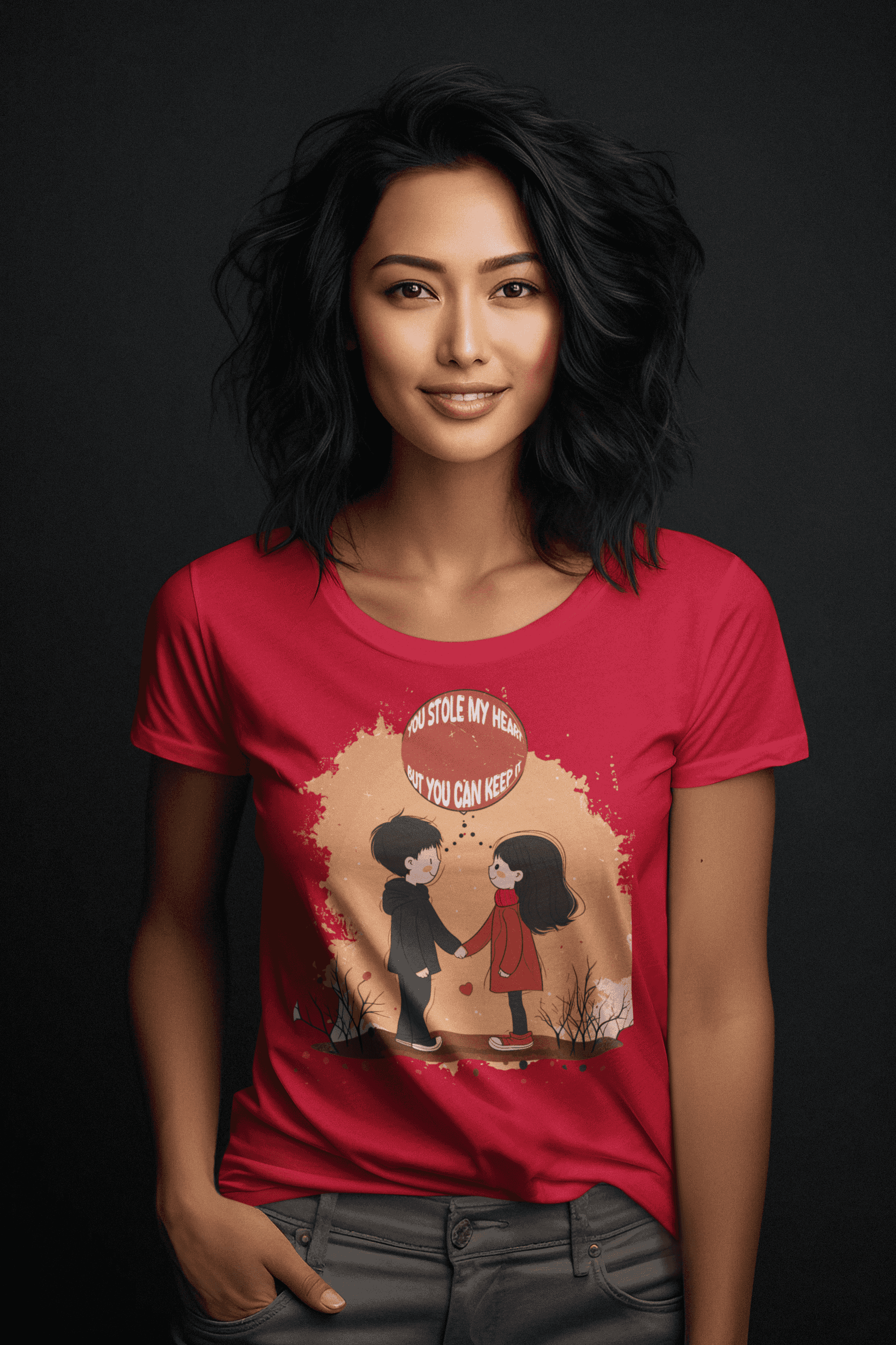 Radiate love with 'You Stole My Heart- Valentine' Women's T-Shirt