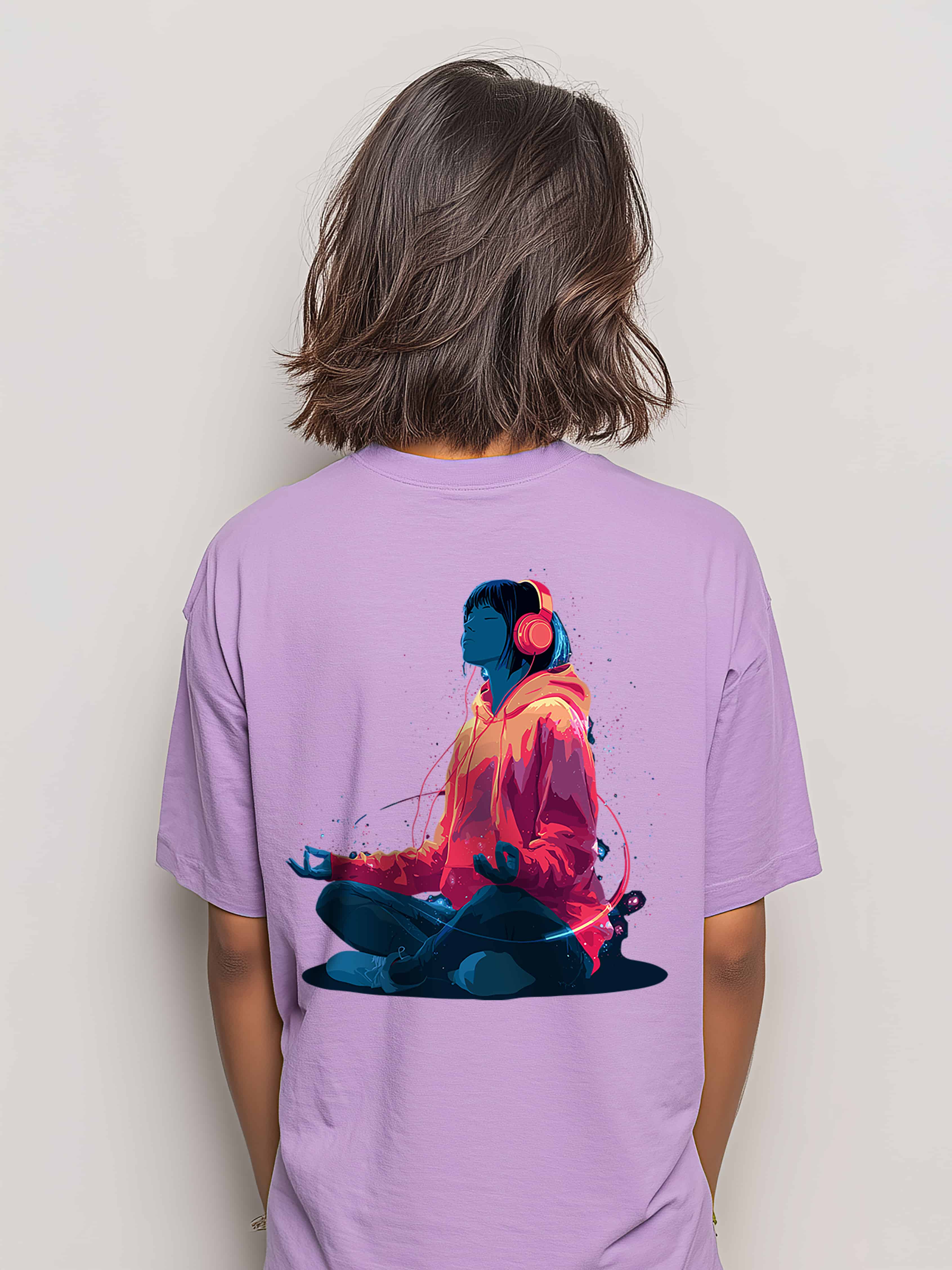 Zen Beats Oversized Cotton T-Shirt