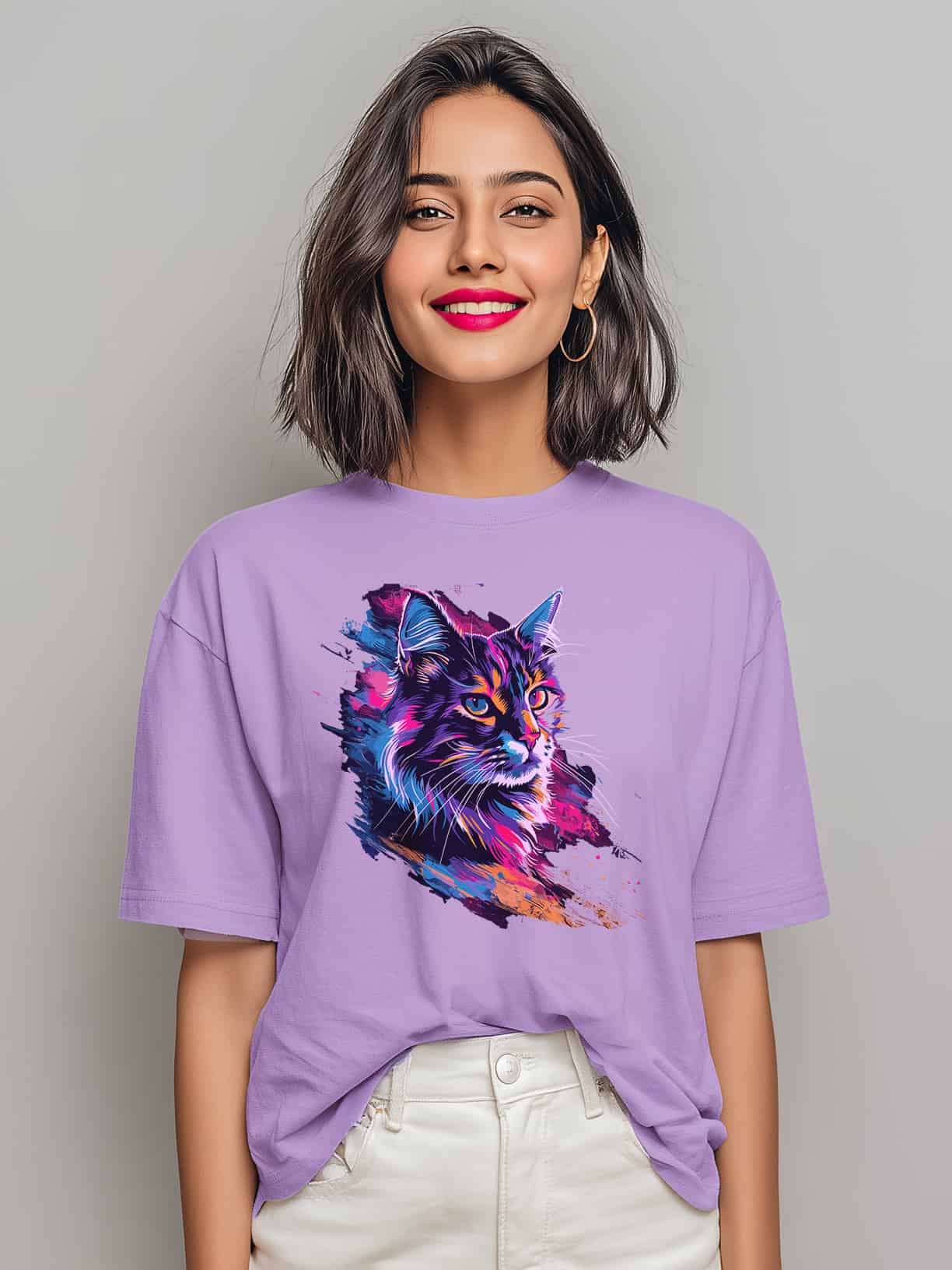 Whisker Wonderland Women's Oversized Tee