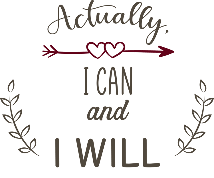 "I Can I Will" Cute Minimal Design Women's Cotton Crop Top