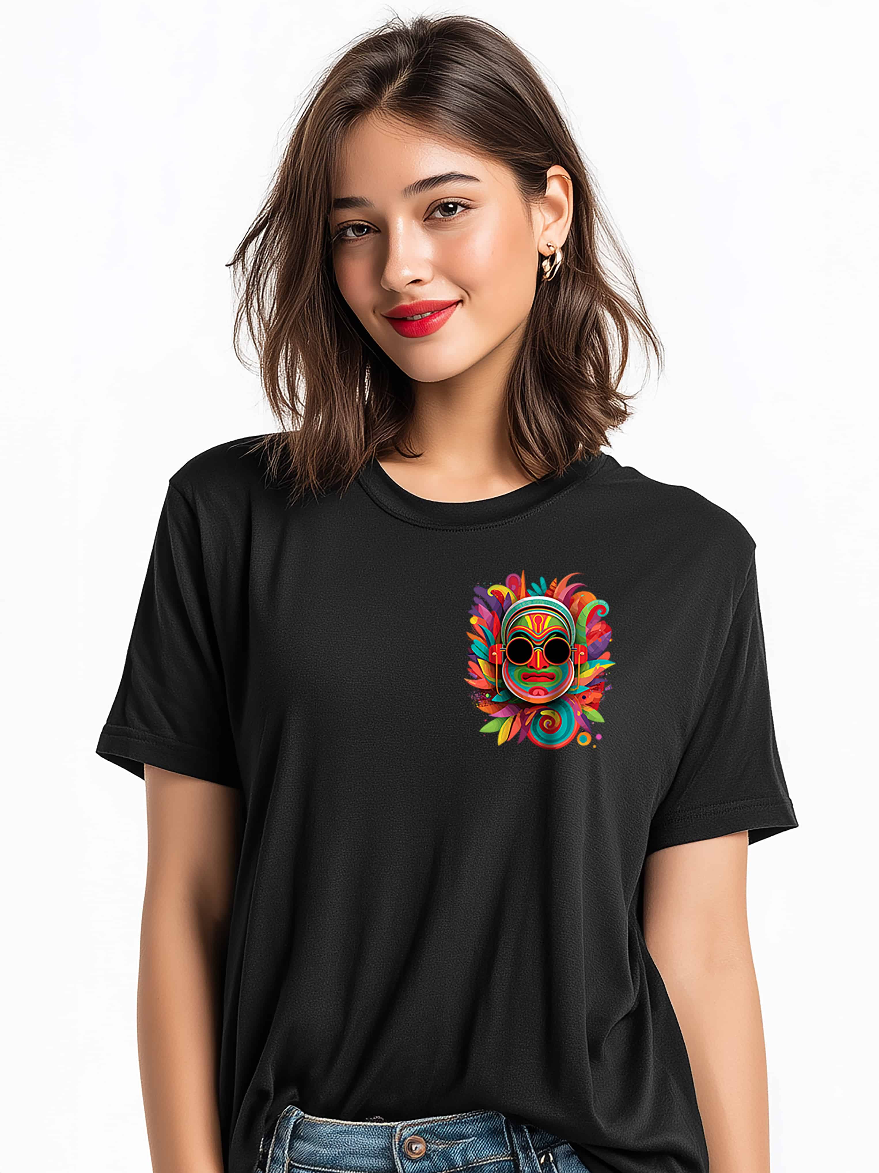 Tribal Groove Oversized Cotton T-Shirt