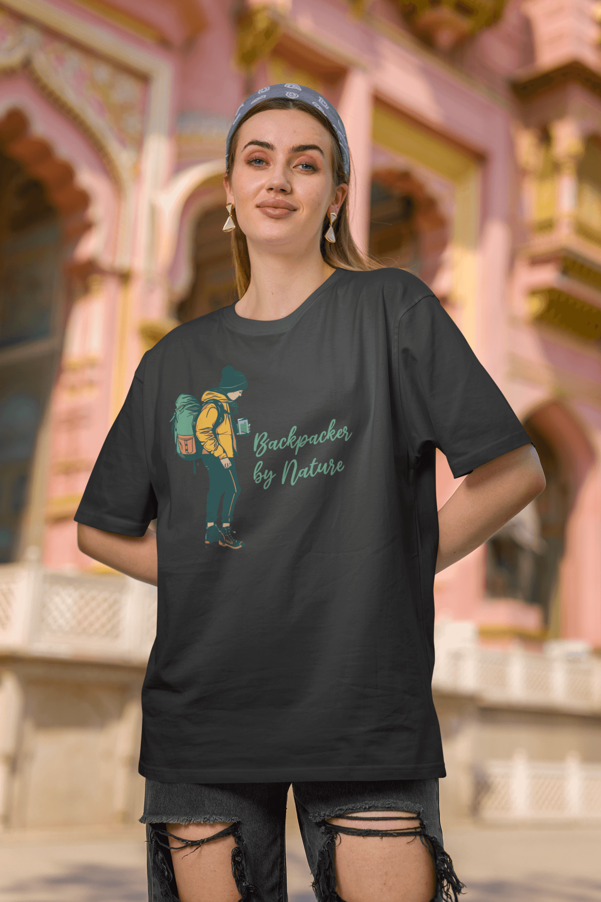 Backpacker by nature Women's Cotton T-Shirt