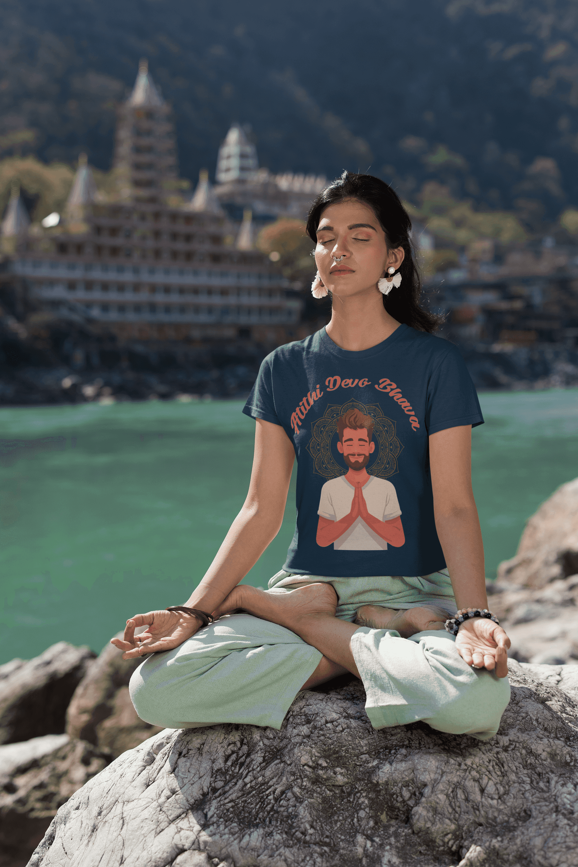 Atithi Devo Bhava Women's Graphic T-Shirt - Elegance in Hospitality