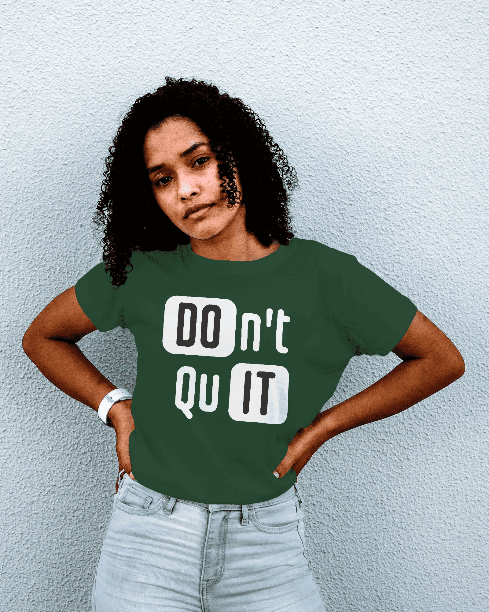 Don't Quit Women's Graphic Cotton T-Shirt