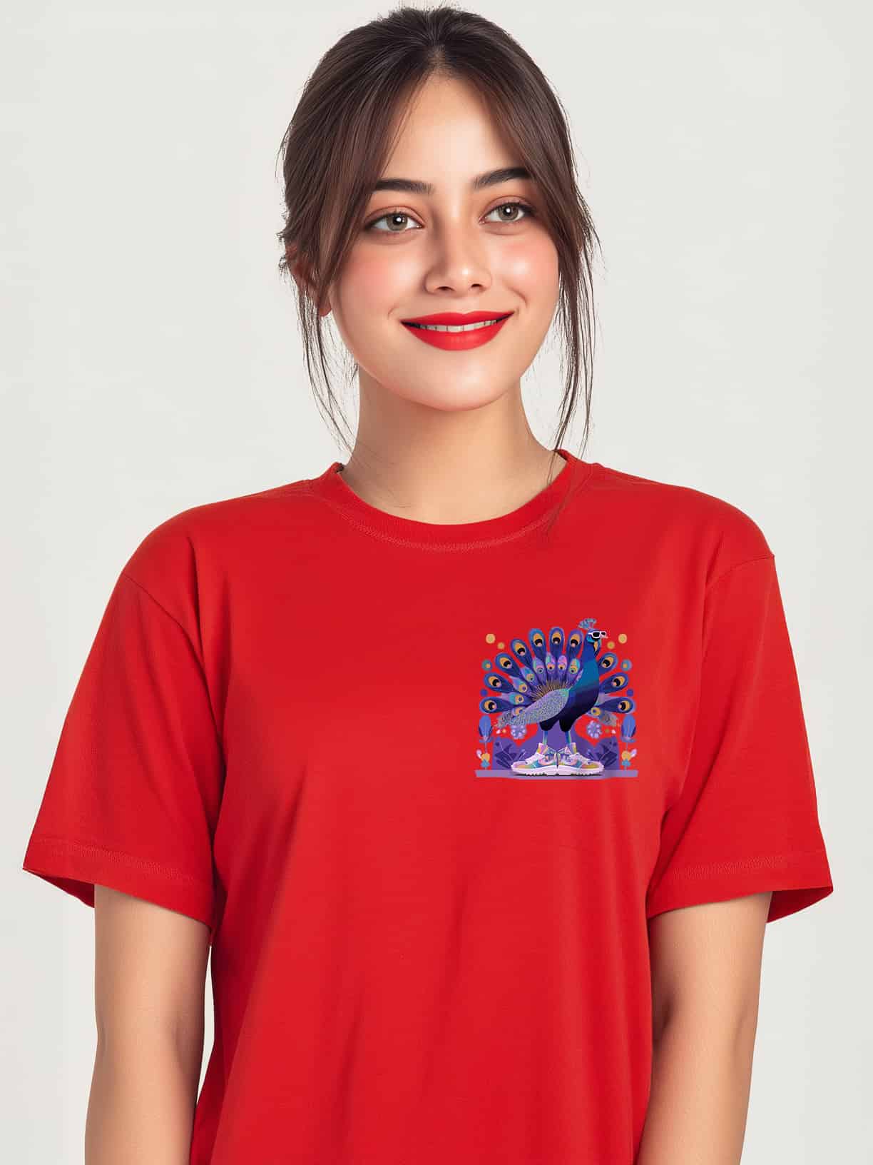 Peacock Flex Oversized Cotton T-Shirt