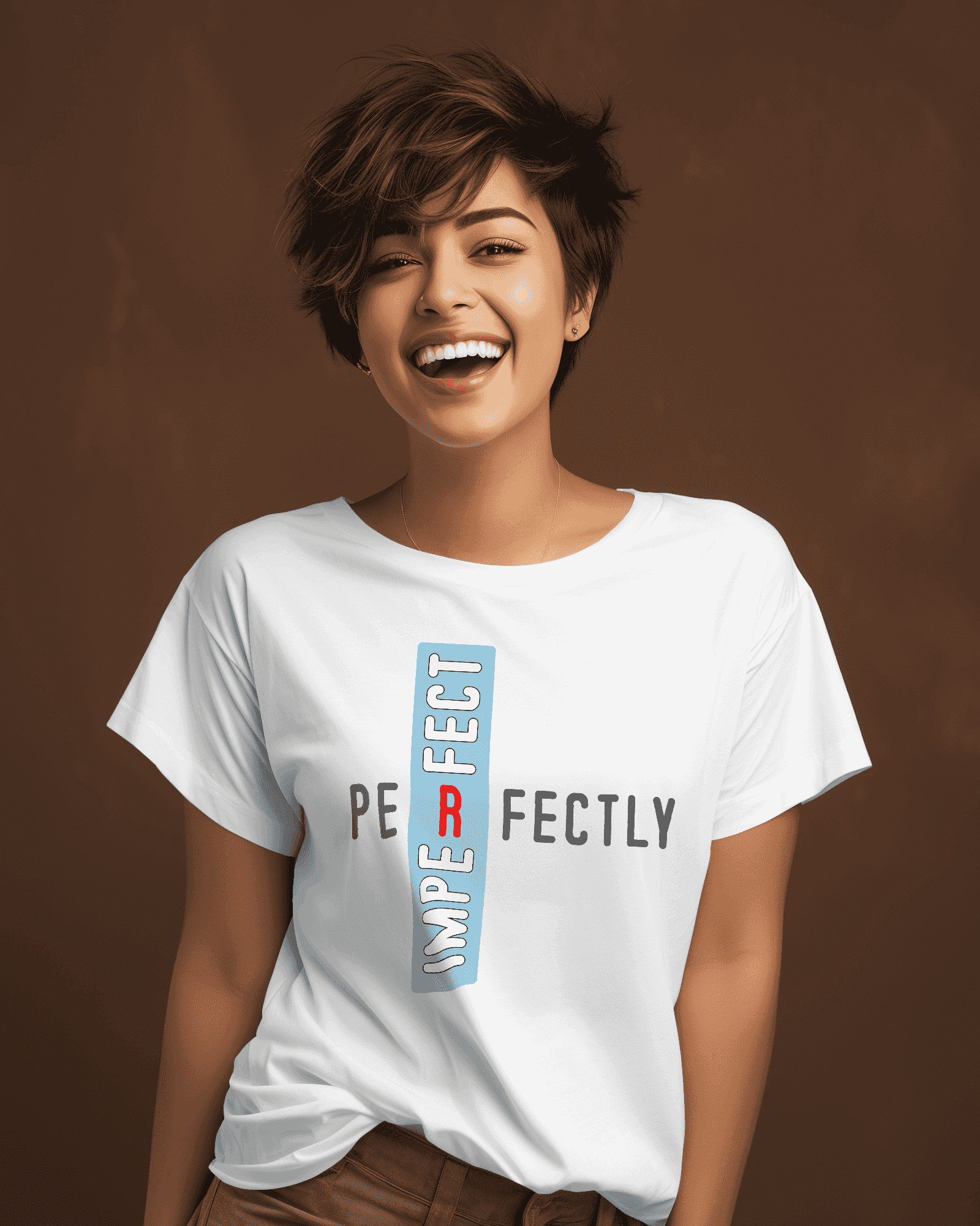 Perfectly Imperfect Women's Empowerment Cotton T-Shirt