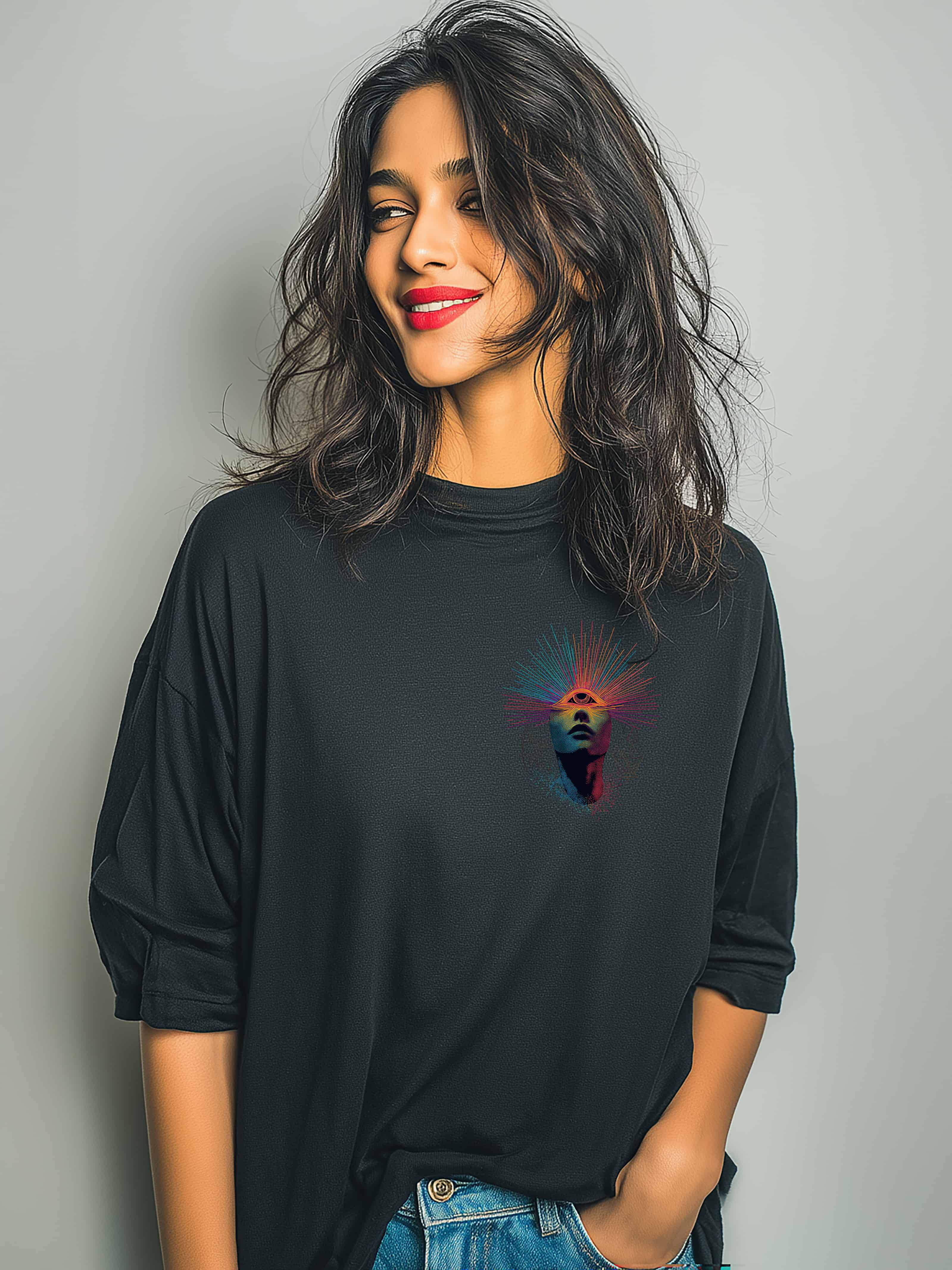 Cosmic Third Eye Oversized Cotton Tee