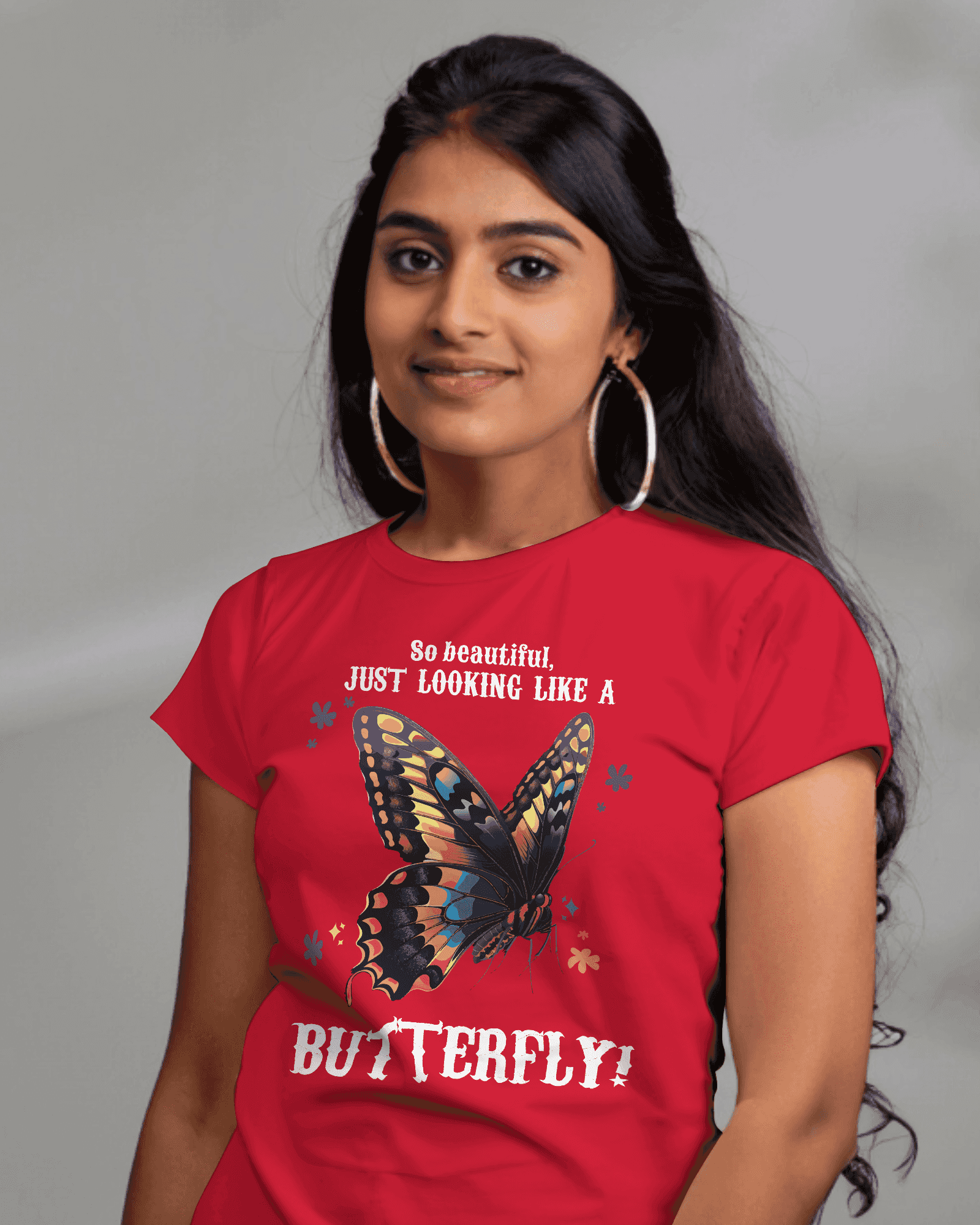 So Beautiful, Just Like a Butterfly Women's Cotton T-Shirt