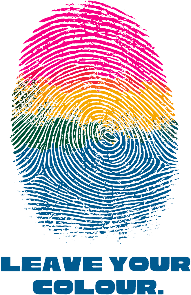 Leave Your Colour Fingerprint Graphic Cotton T-Shirt for Women - Storeily