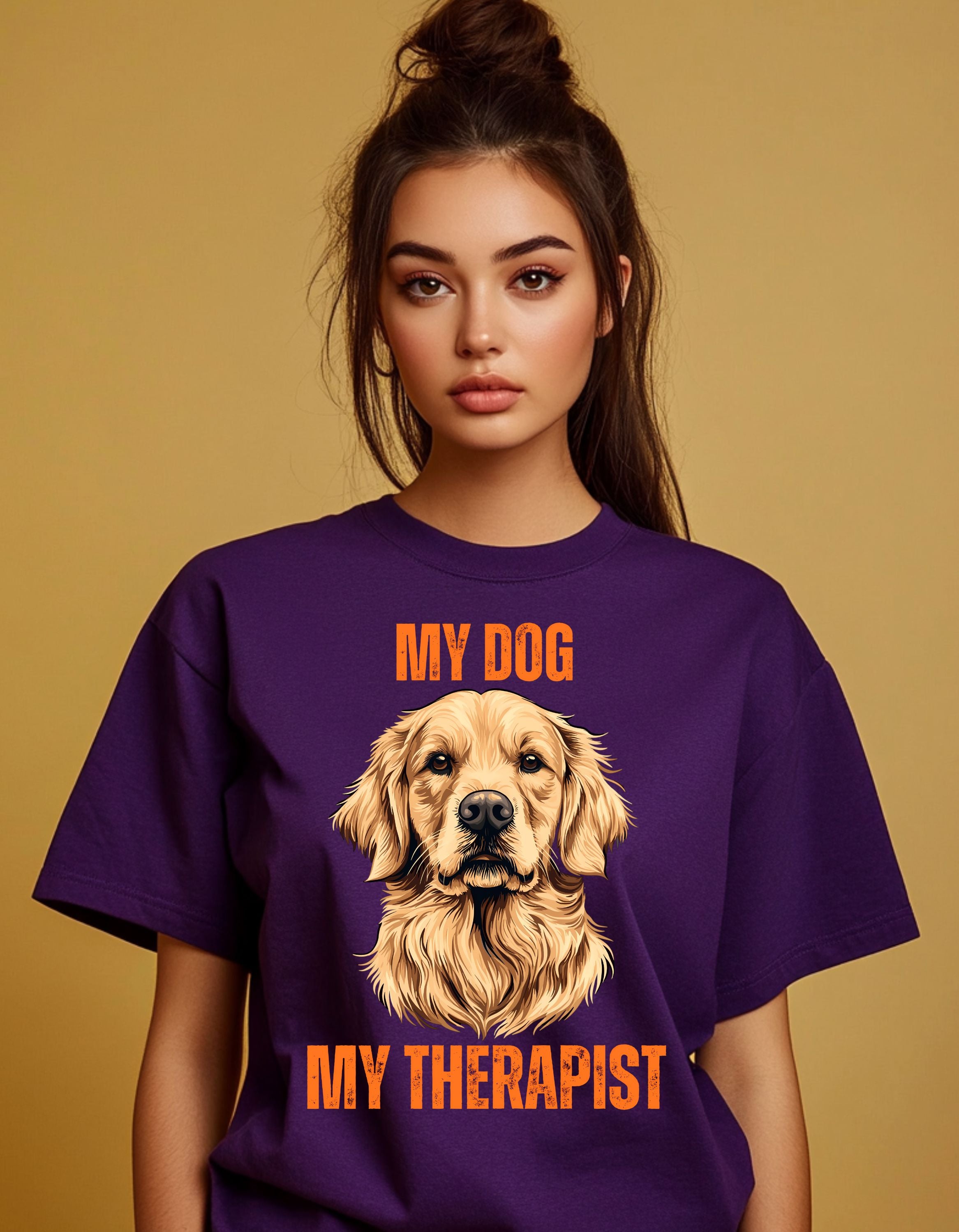 My Dog, My Therapist | Women's Oversized  Graphic Cotton Tee