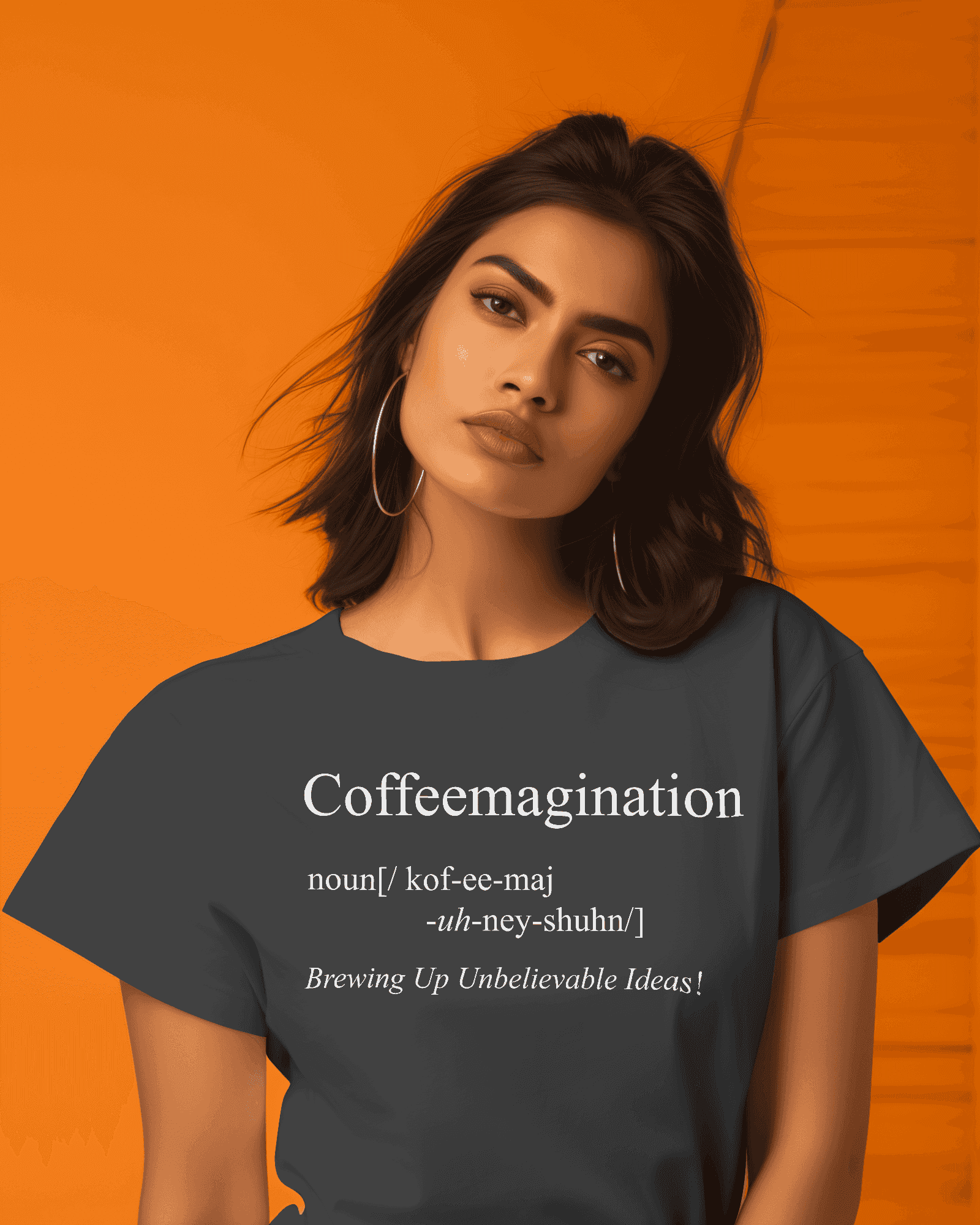 "Brewing Brilliance Coffeemagination" Women's Cotton T-Shirt