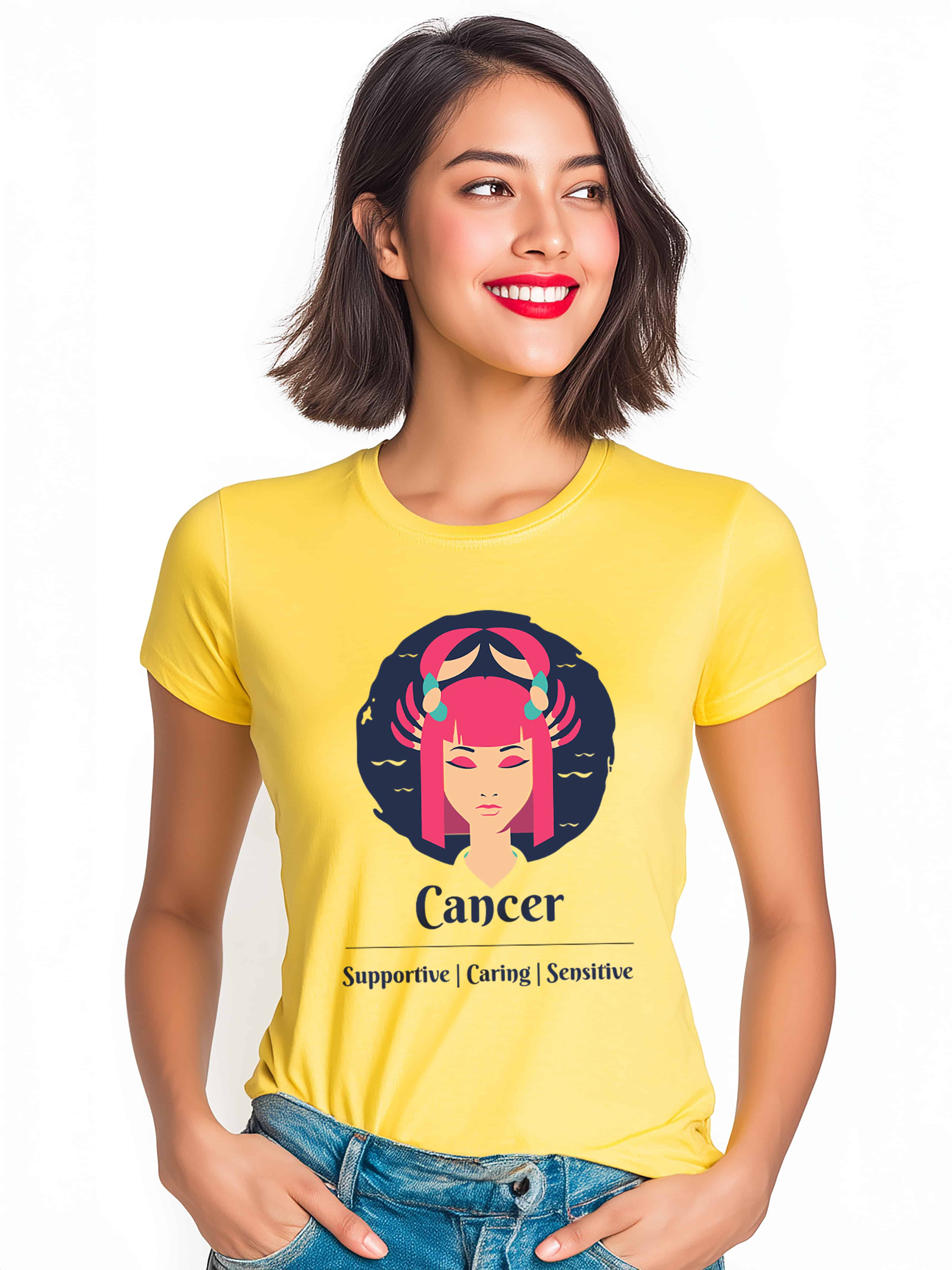 Cancer- Stylish and Charismatic Zodiac Women's cotton Tee