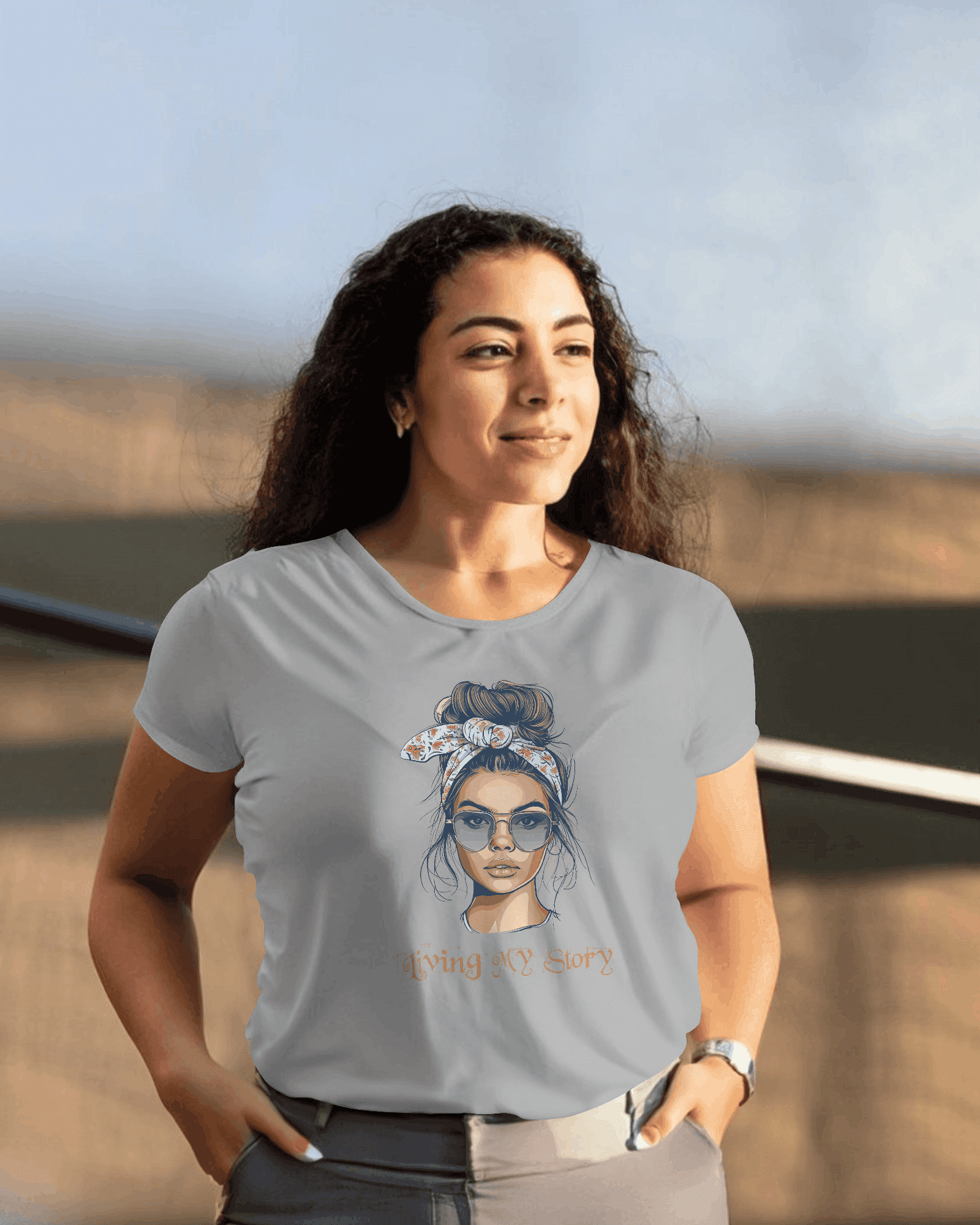 Living My Story Women's Empowerment Cotton T-Shirt