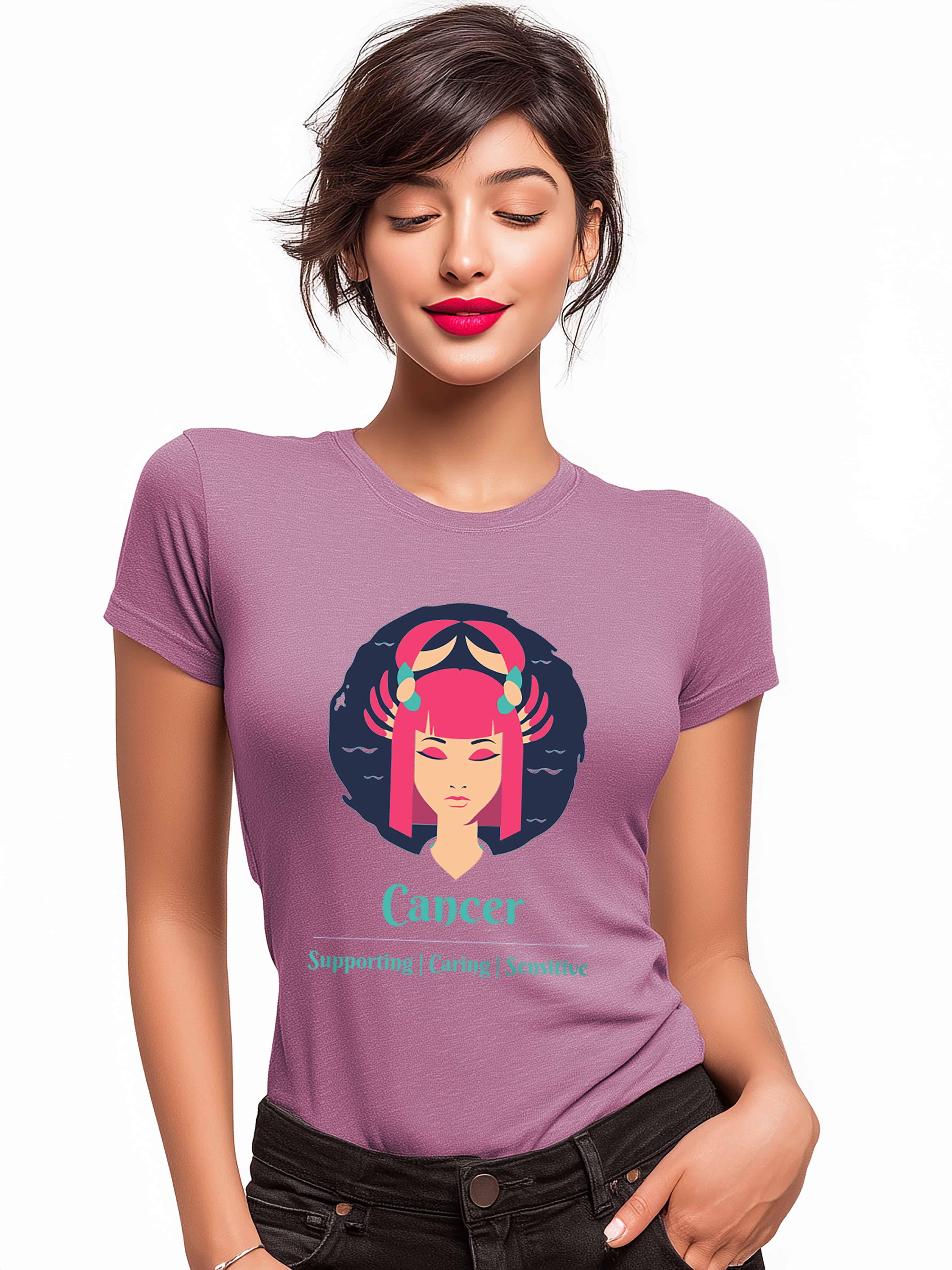Cancer- Stylish and Charismatic Zodiac Women's cotton Tee